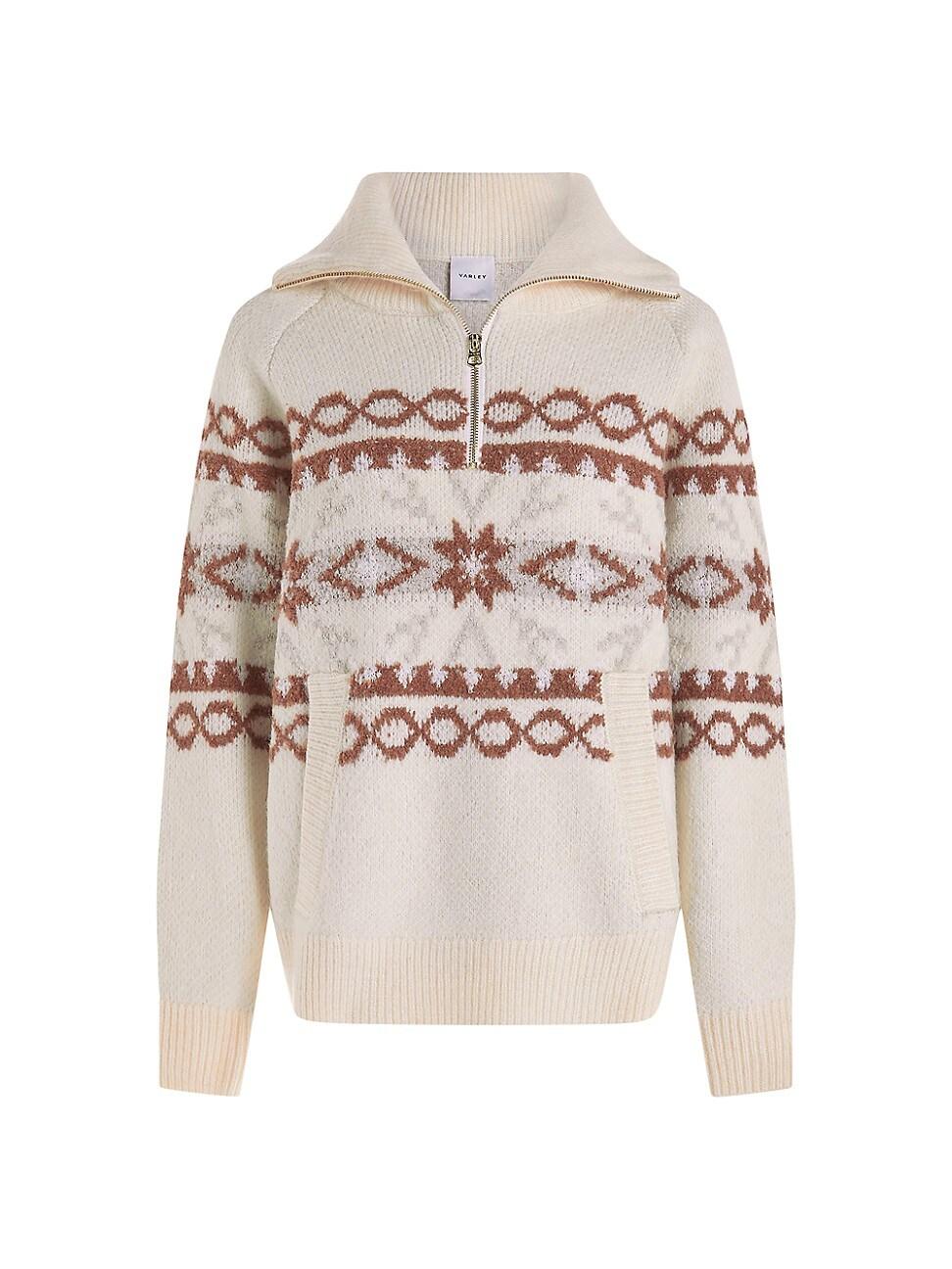 Womens Cai Fair Isle Half-Zip Sweater Product Image