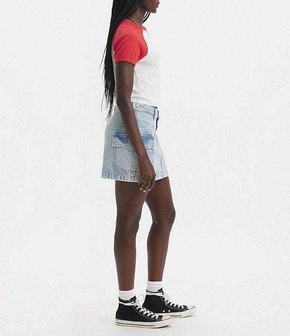 Levi's® Mid Rise Cargo Pocket Mini Denim Skirt Product Image