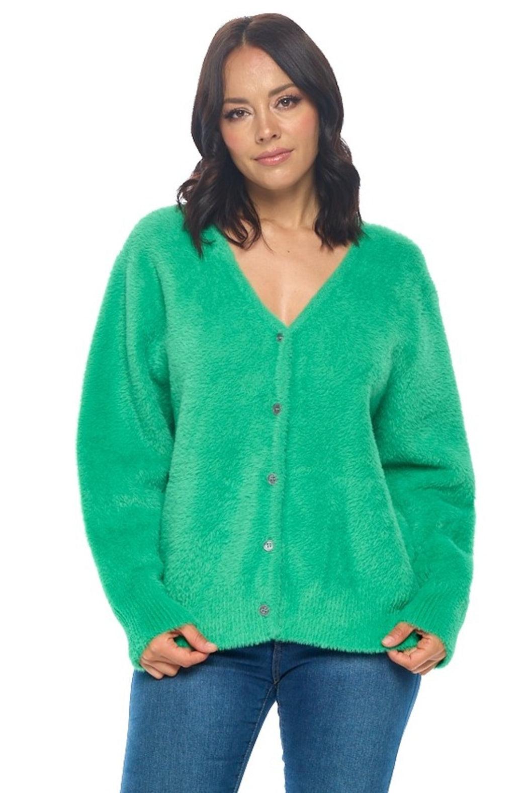 Open Front Fuzzy Sweater Product Image