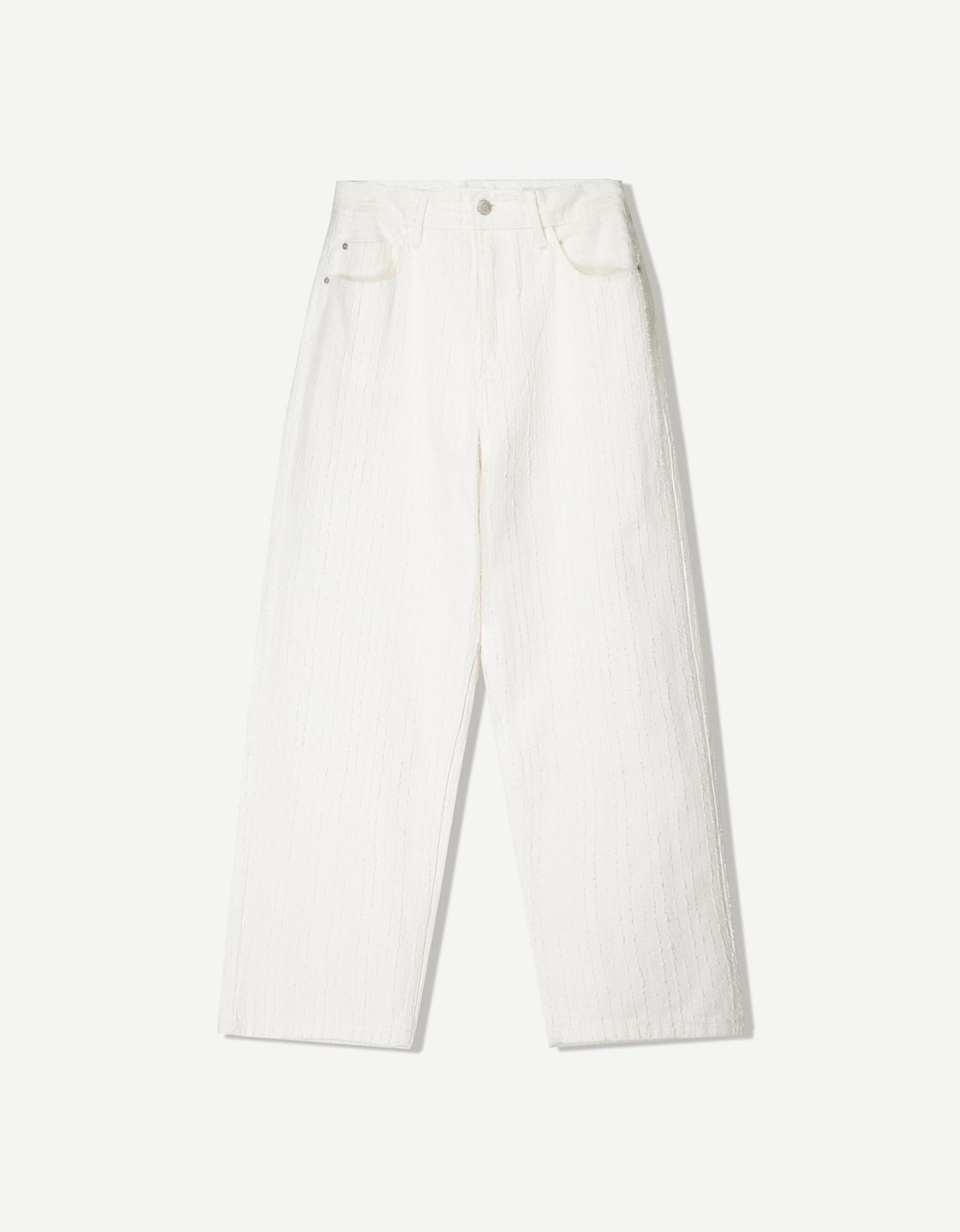 Baggy jacquard jeans Product Image