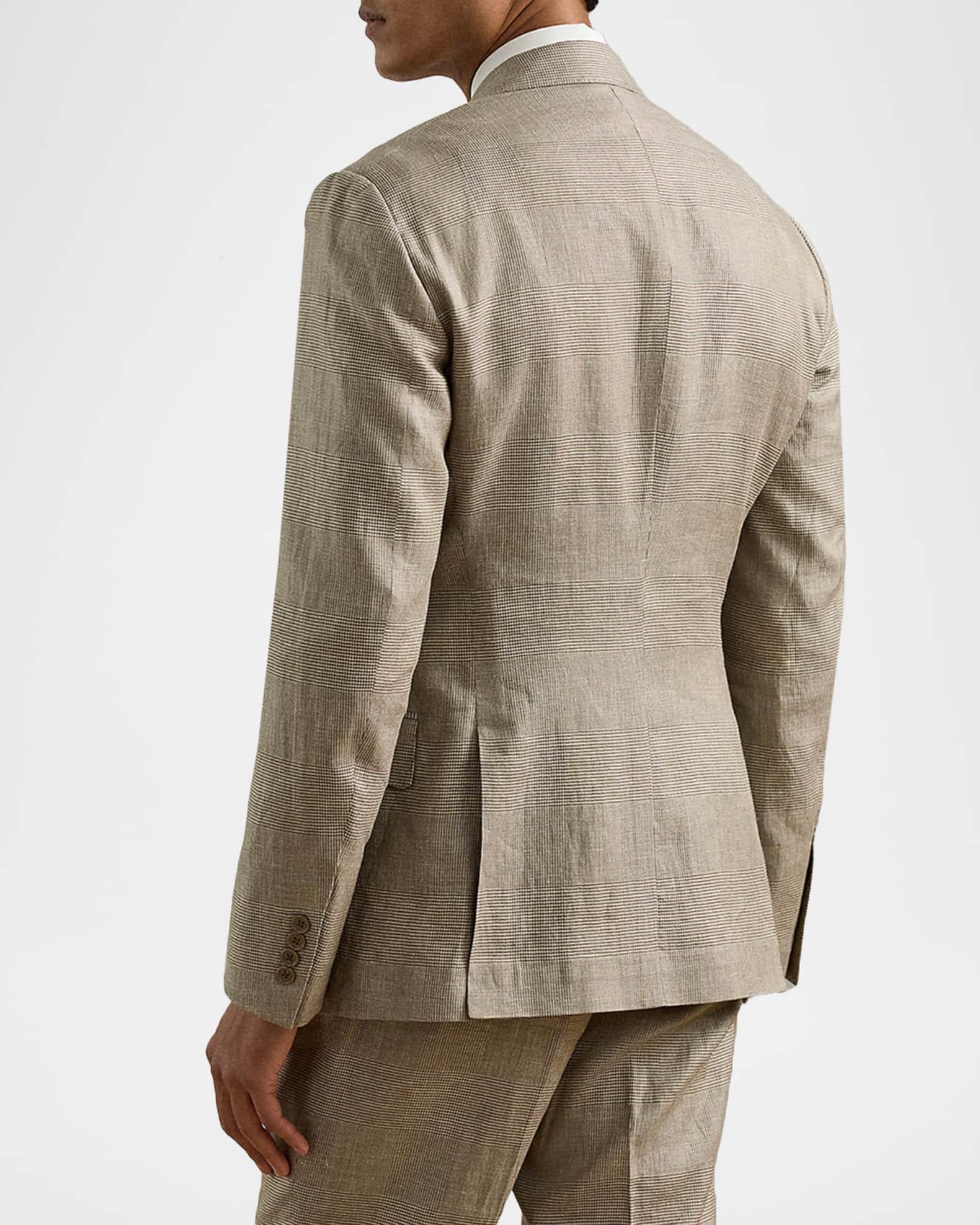 Men's Kent Glen Plaid Linen and Mulberry Silk Sport Coat Product Image