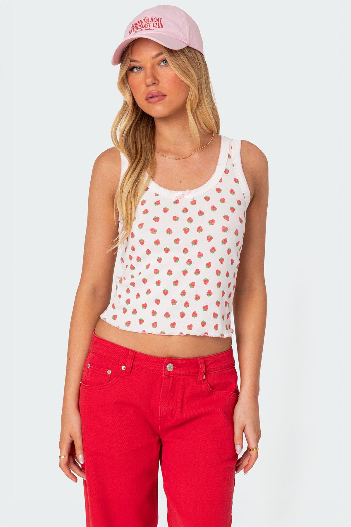 Berry Cool Printed Tank Top Product Image