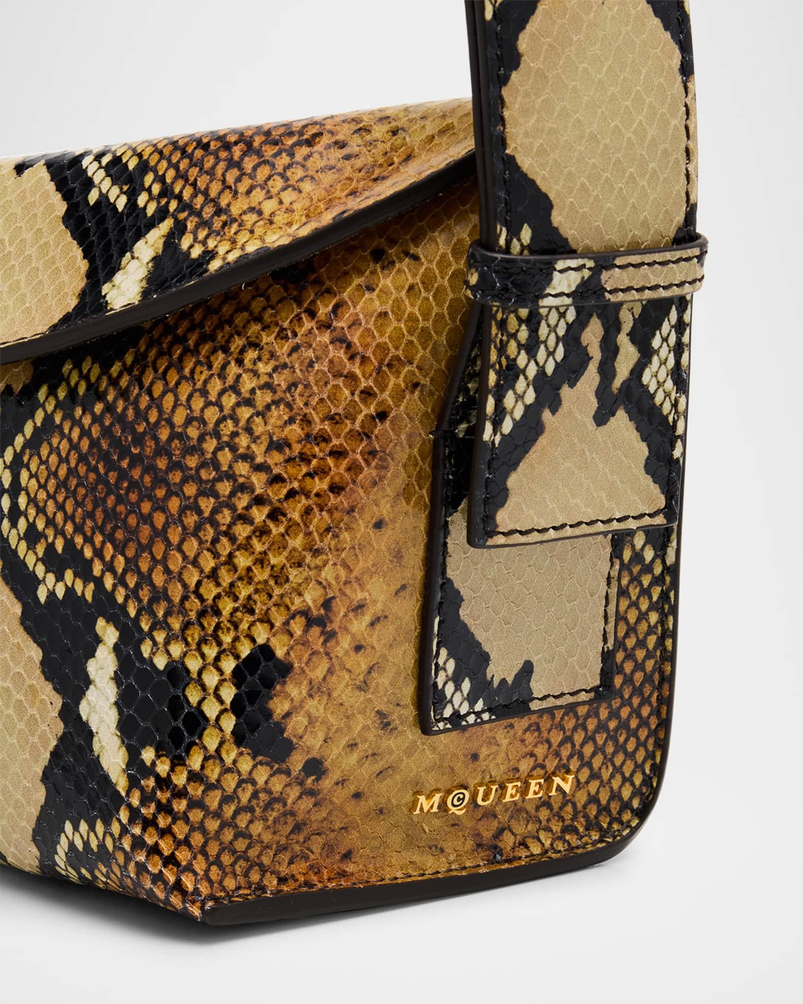 Python-Embossed T-Bar Sling Shoulder Bag Product Image