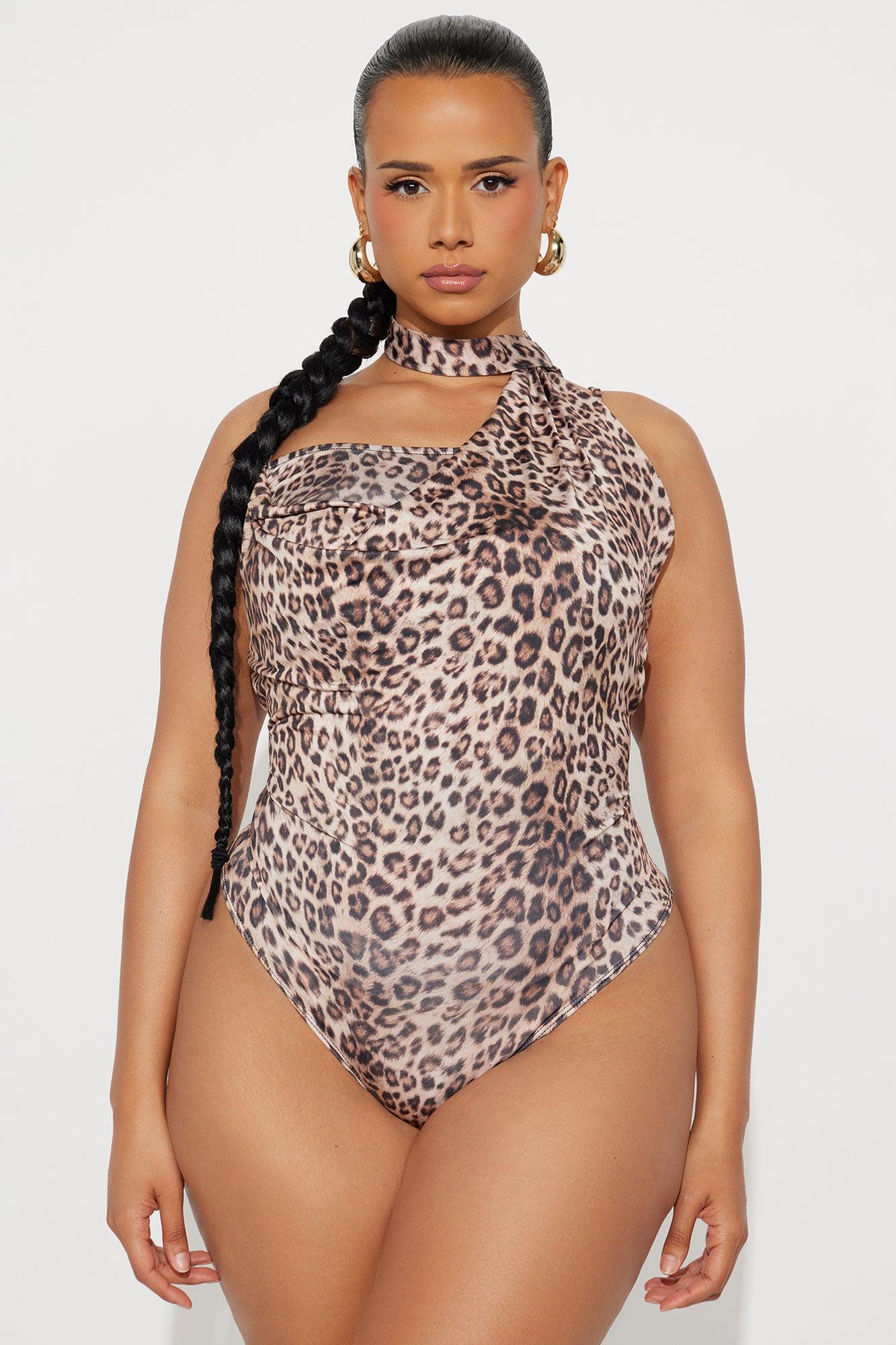Katia Leopard High Neck Bodysuit - Leopard Female Product Image