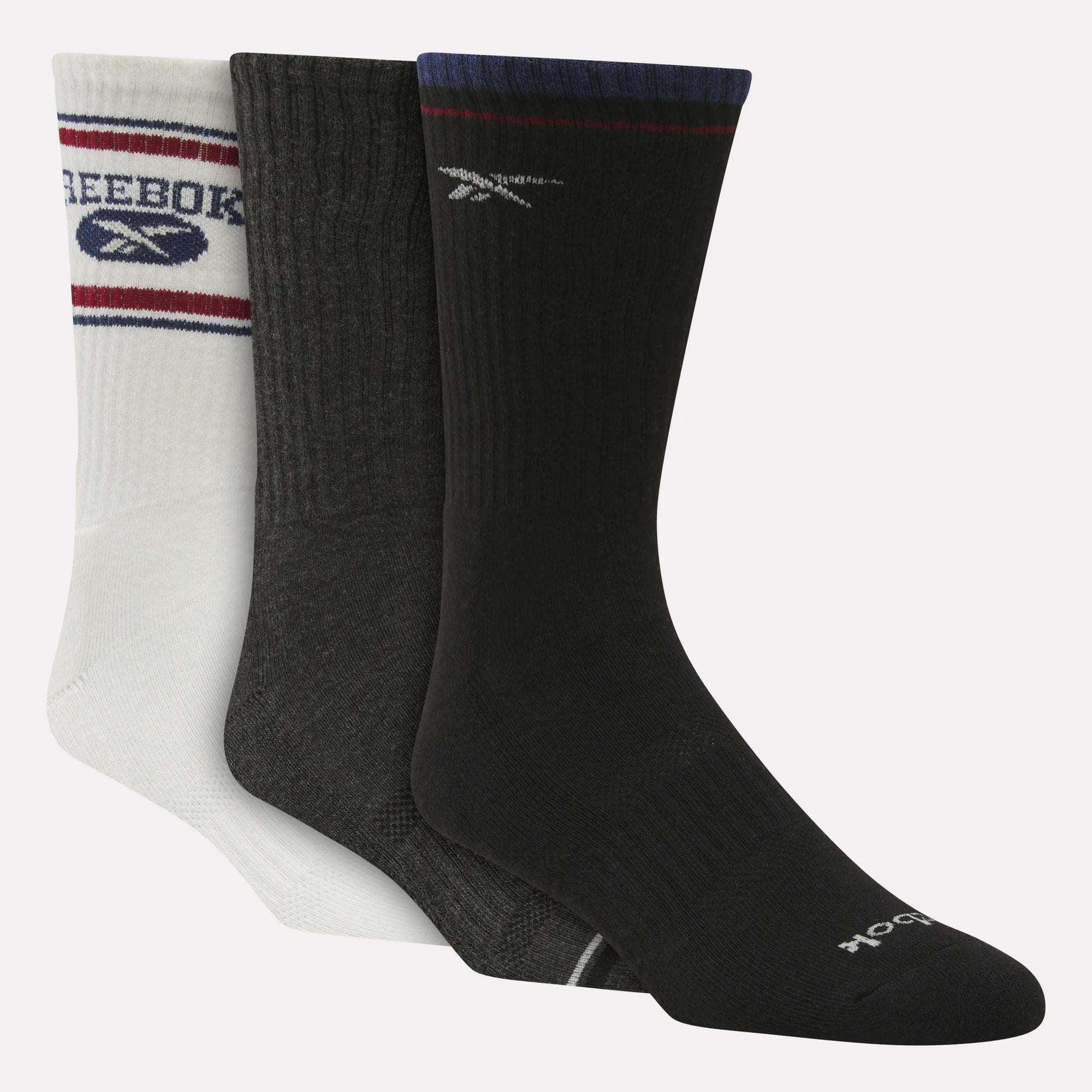 Men's 1/2 Terry Crew Socks 3 Pairs Male Product Image