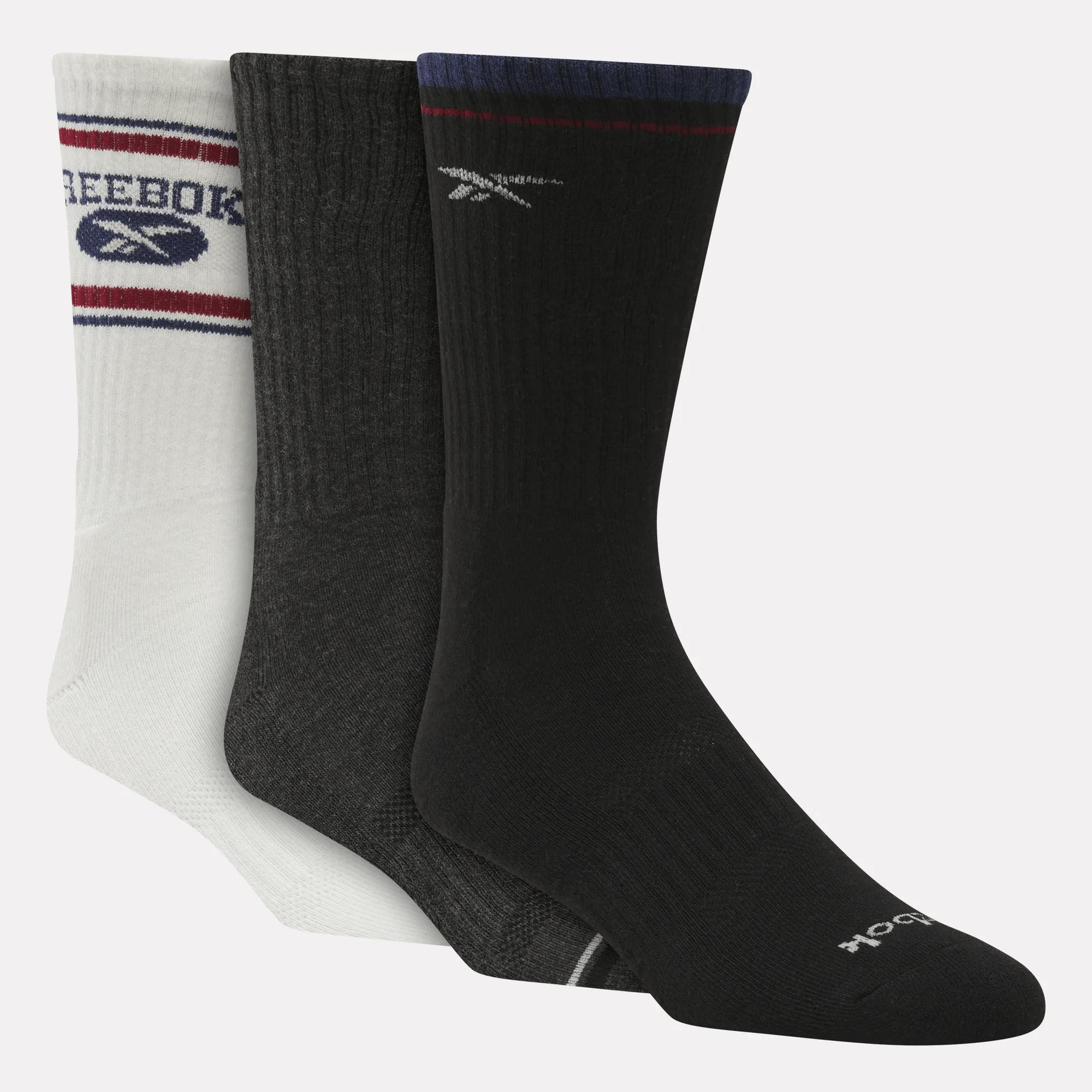Men's 1/2 Terry Crew Socks 3 Pairs Male Product Image