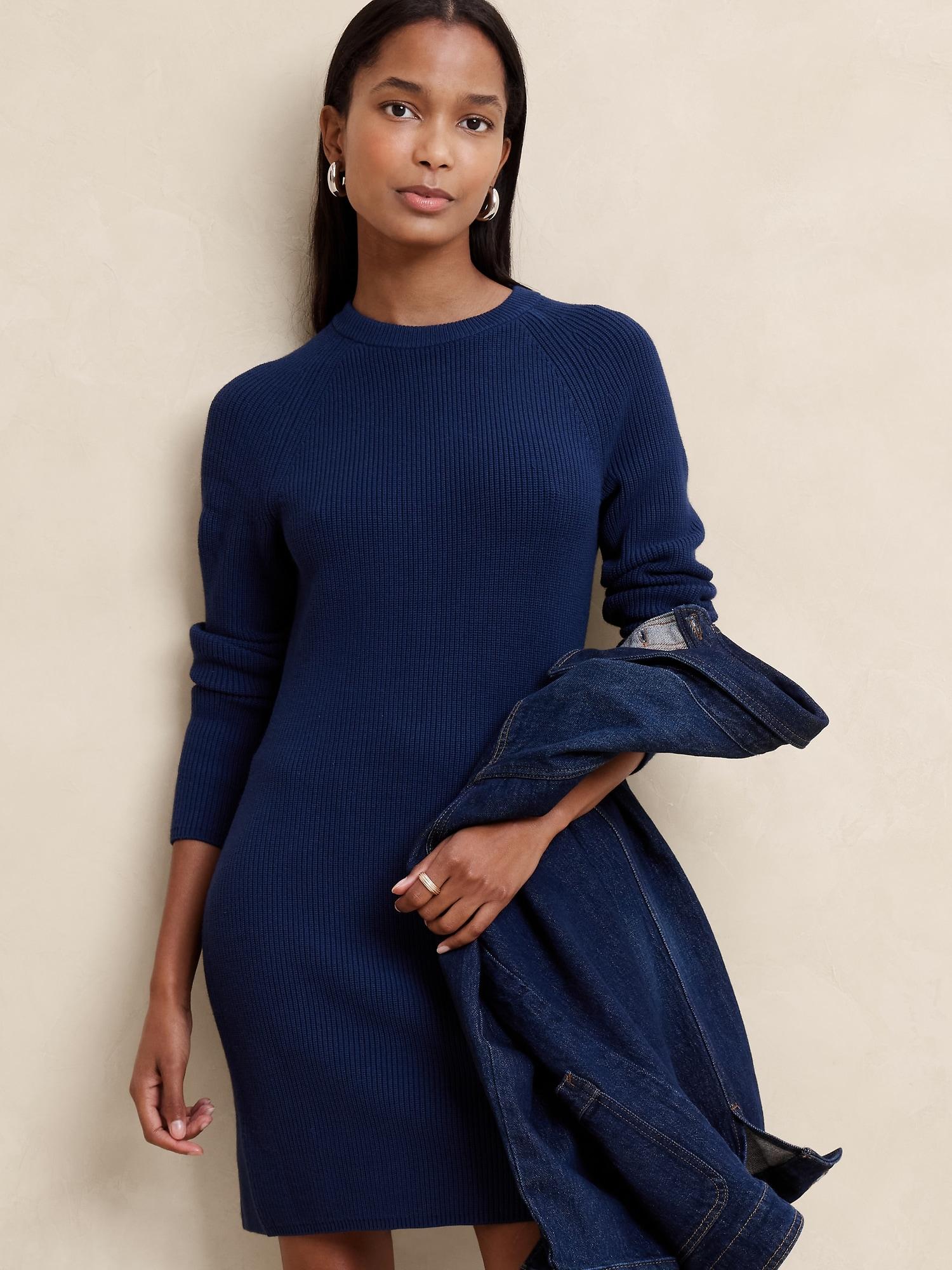 Dolman-Sleeve Mini Sweater Dress Product Image