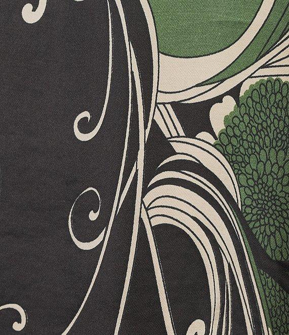 Bryn Walker Coordinating Lucinda Giardino Print Viscose Satin Round Neck 3/4 Sleeve Shirt Product Image