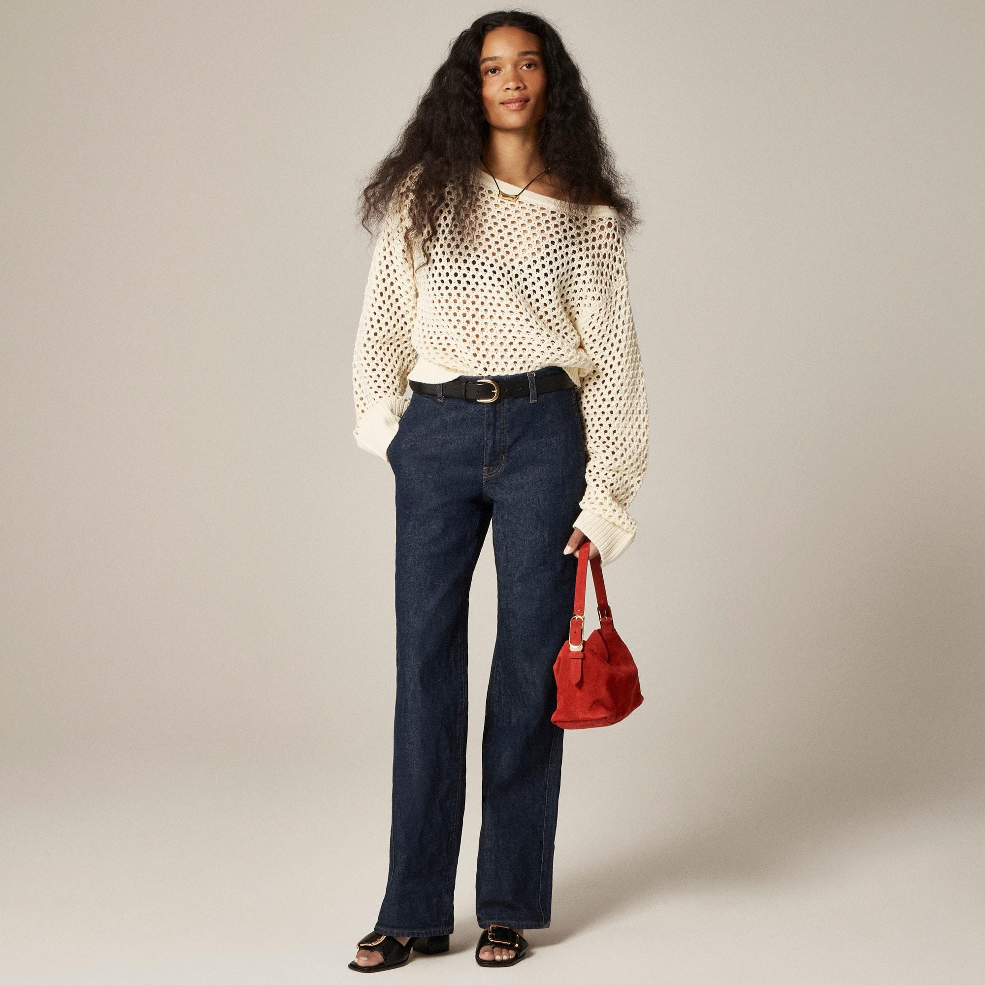 Pointelle boatneck sweater Product Image