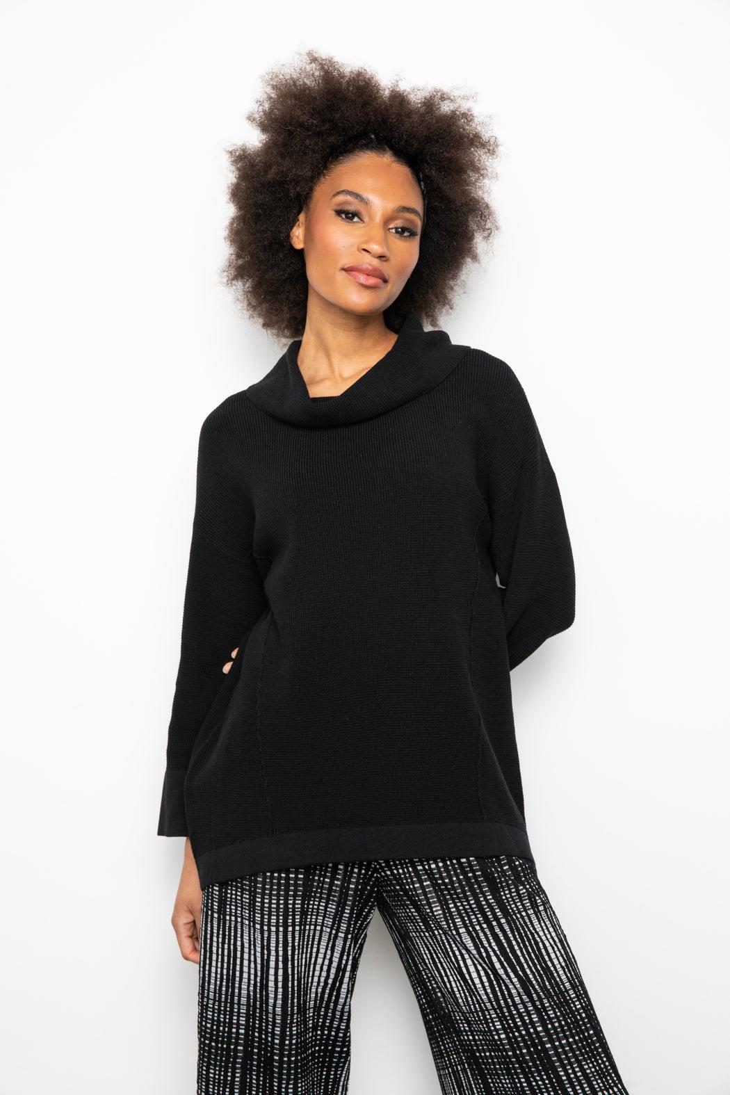 Black Thermal Knit Top Product Image