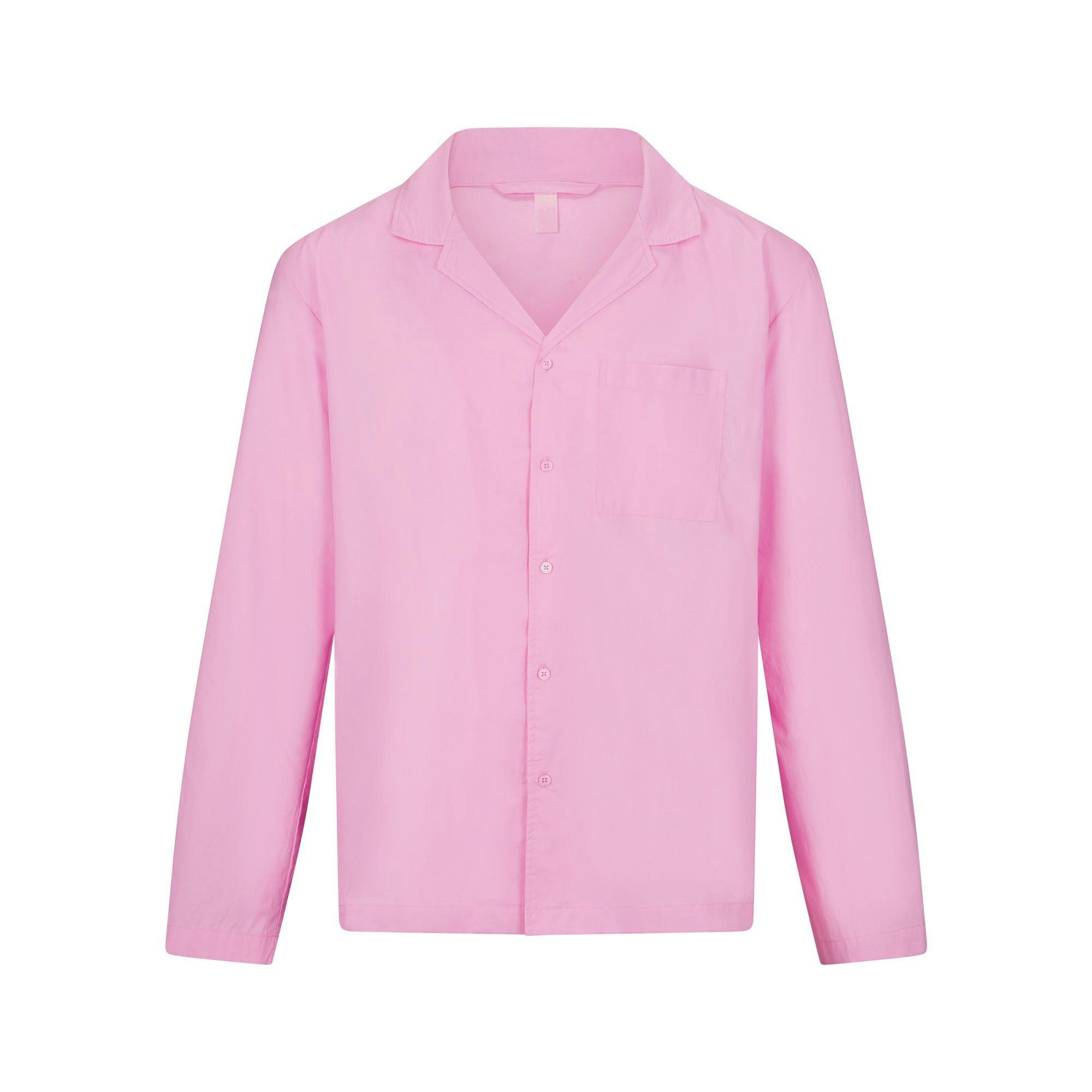 COTTON POPLIN MENS LONG SLEEP SET | BUBBLE GUM Product Image