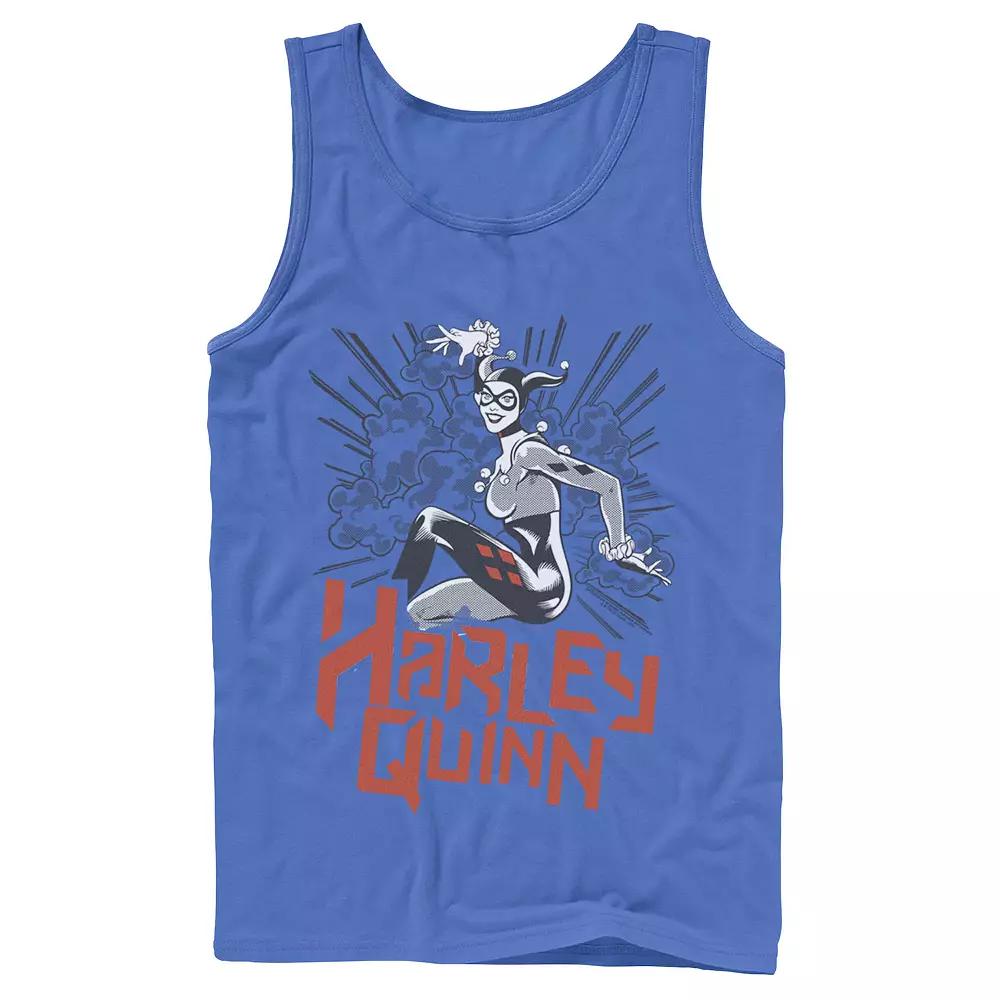 Men's DC Comics Harley Quinn Action Pose Tank Top,  Product Image