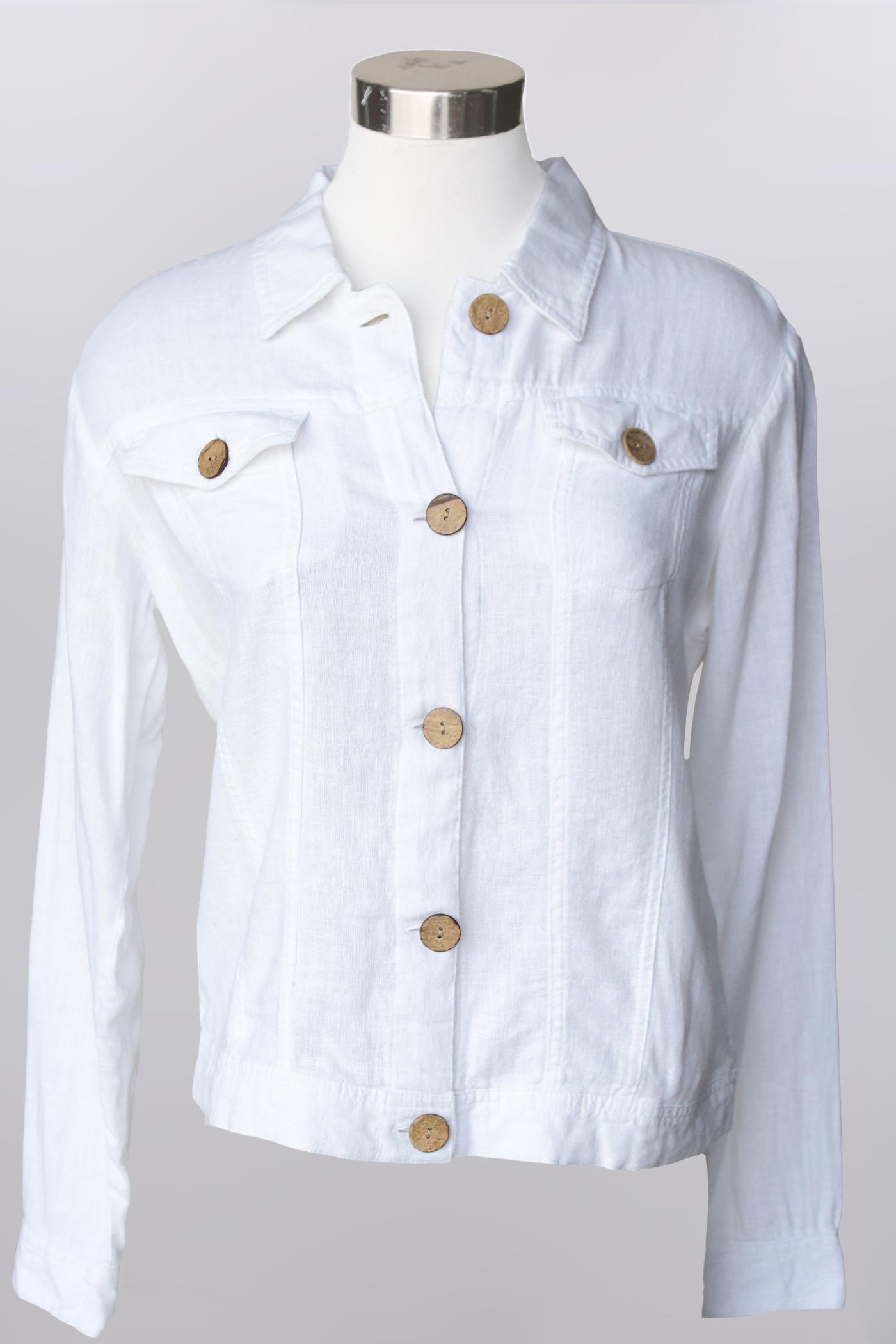 Linen Blend Button Up Jacket Product Image