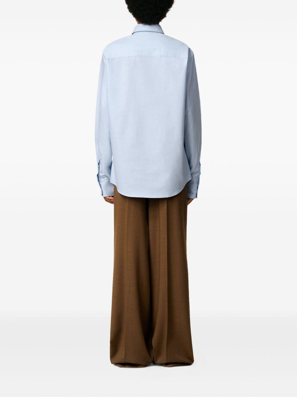 logo-embroidered cotton shirt Product Image