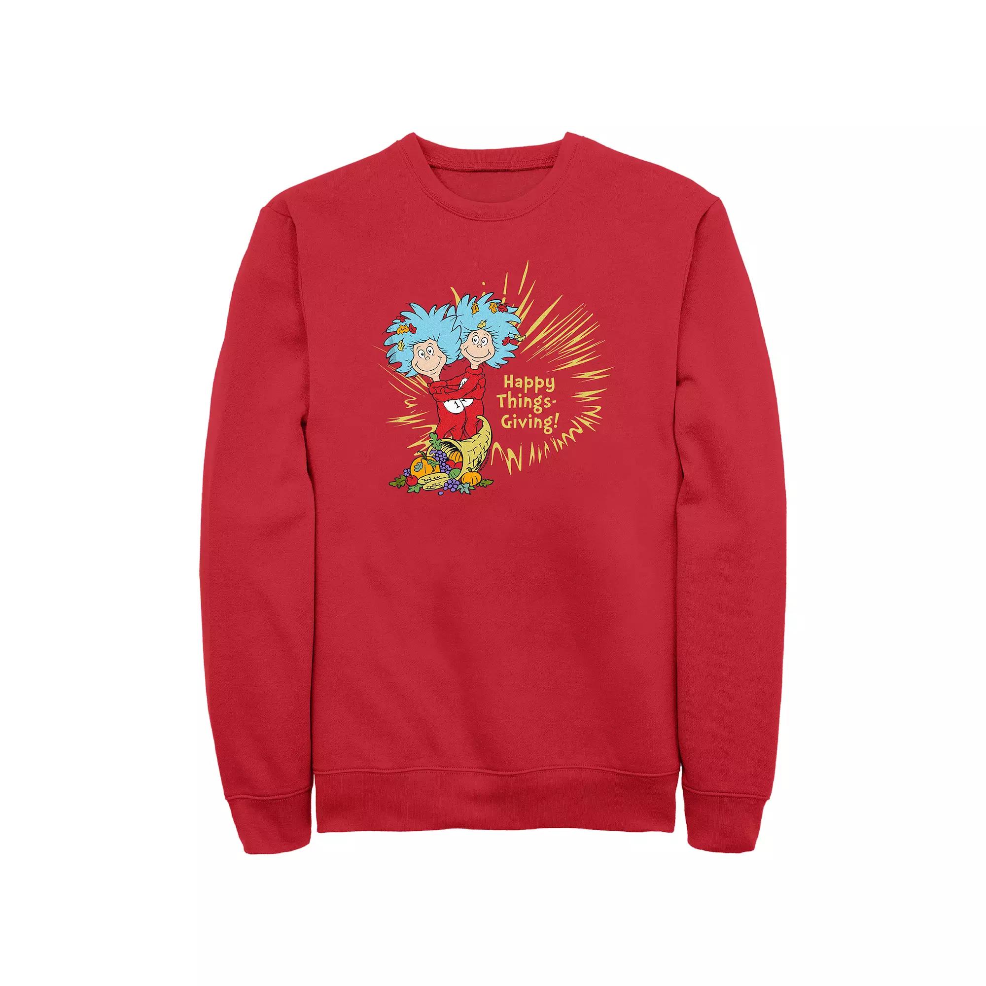 Men's Dr. Seuss Happy Howls Growls And Youwls Graphic Fleece,  Product Image