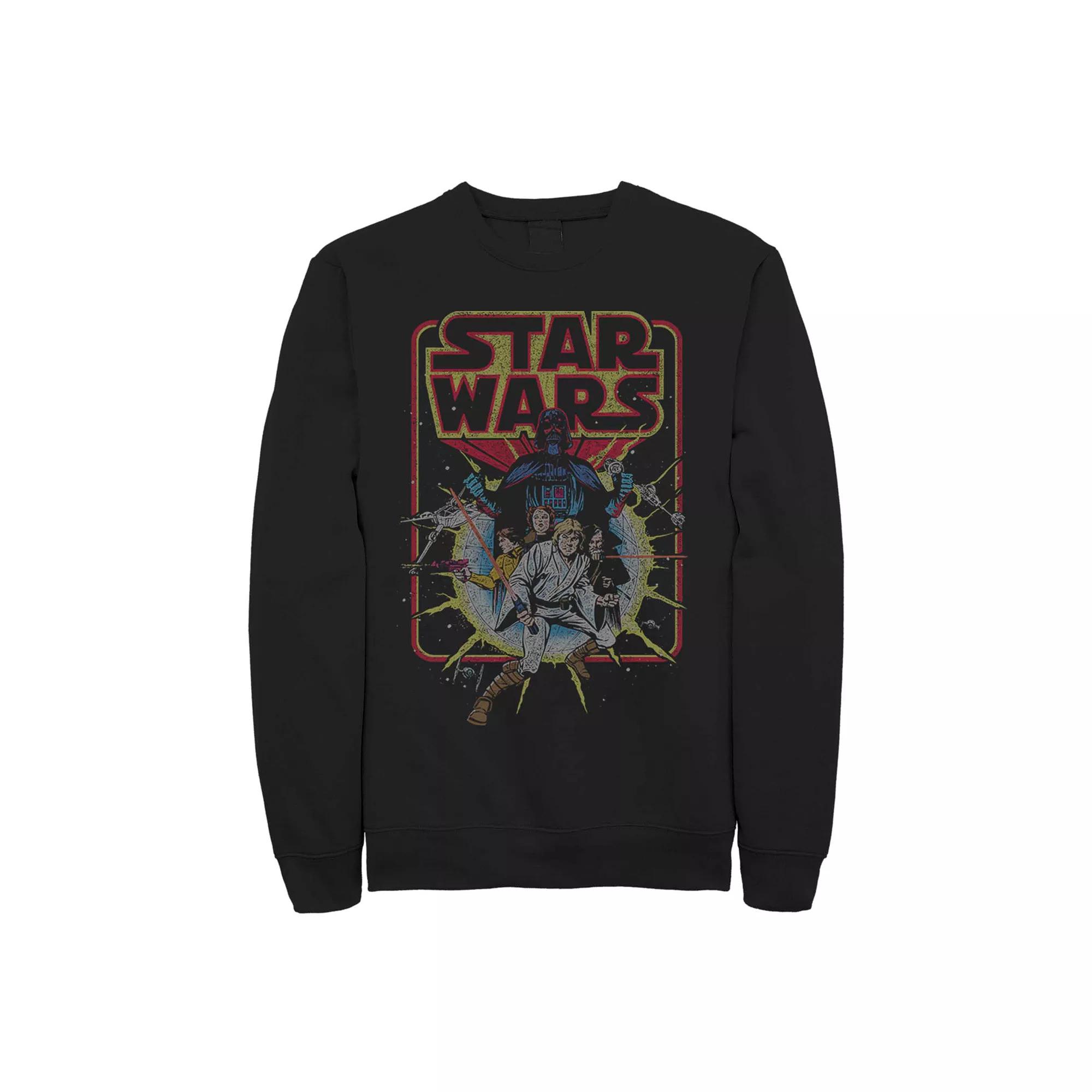 Men's Star Wars Old School Comic Fleece Sweater,  Product Image