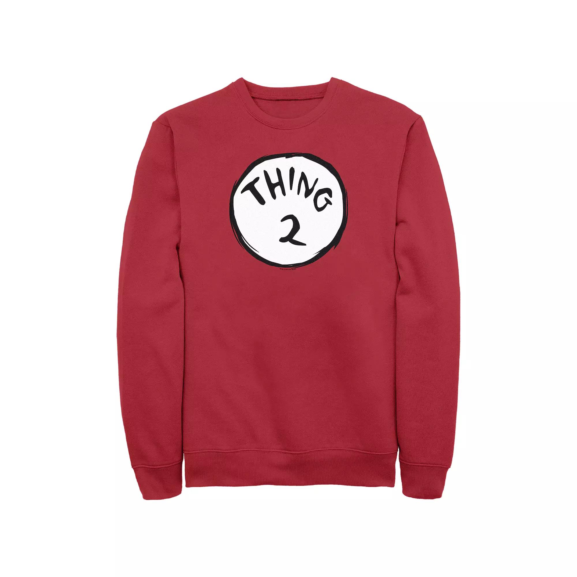 Men's Dr. Seuss Thing 2 Graphic Fleece, Size: Small, Red Product Image