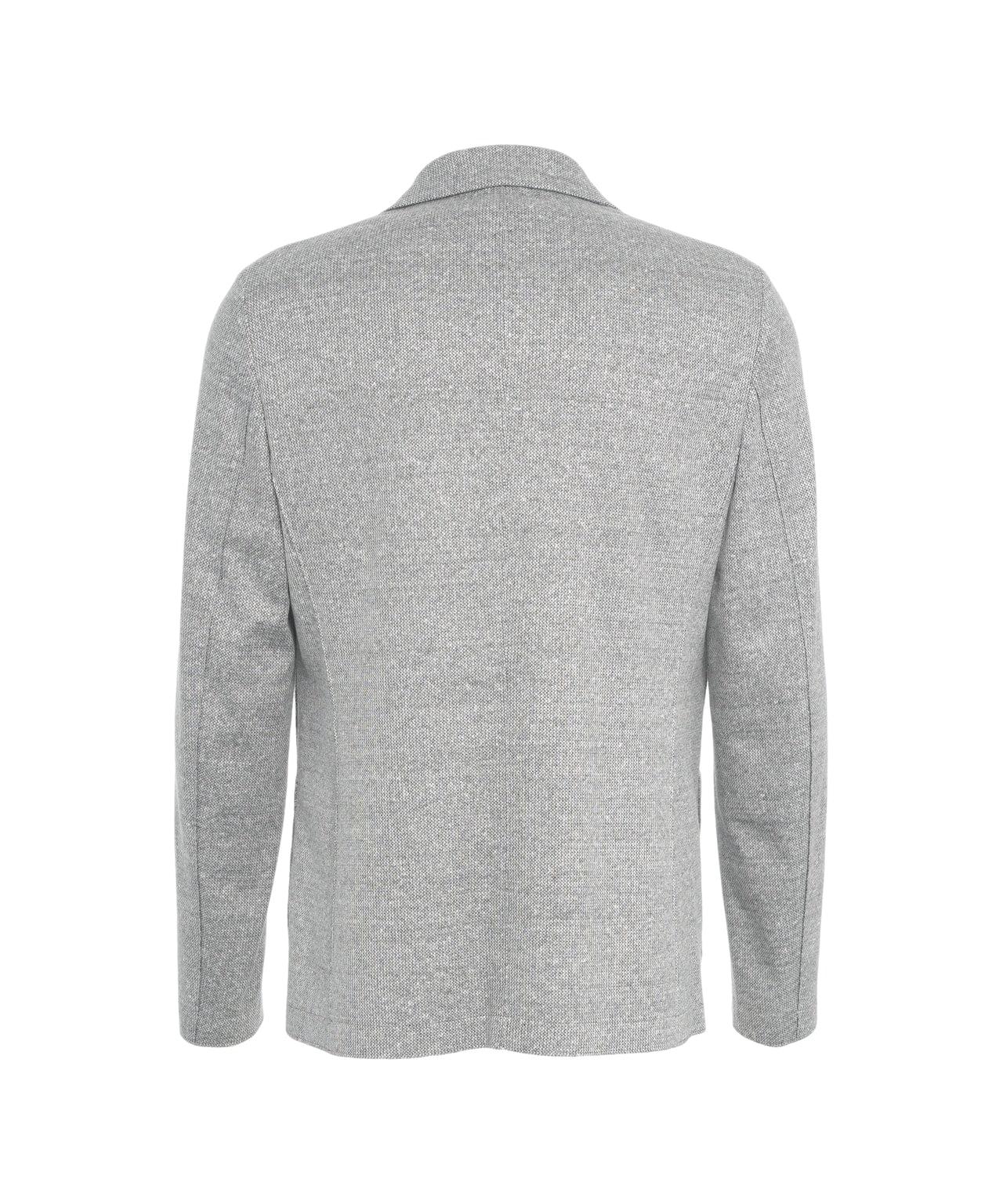 Single-breasted linen-blend blazer Product Image