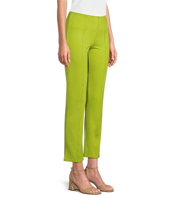 Slim Factor by Investments Ponte Knit No Waist Slim Leg Ankle Pants Product Image