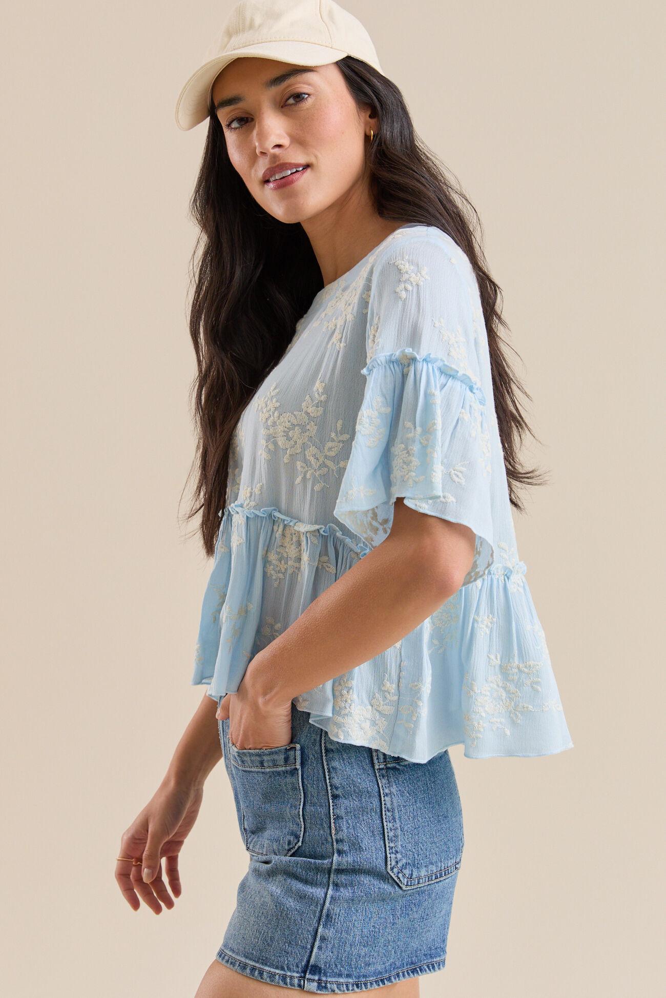 Wanda Ruffle Babydoll Top Product Image