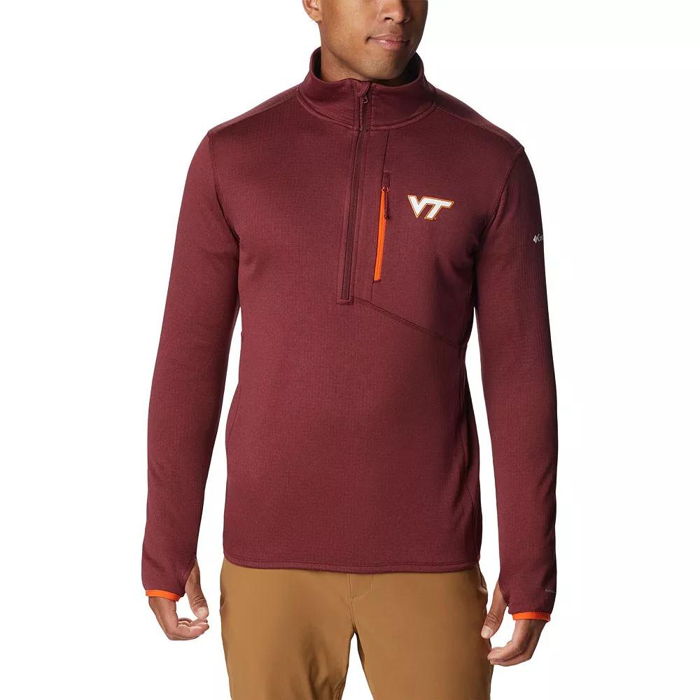 Men's Columbia Maroon Virginia Tech Hokies Park View Omni-Wick Half-Zip Top, Size: 2XL, Red Product Image