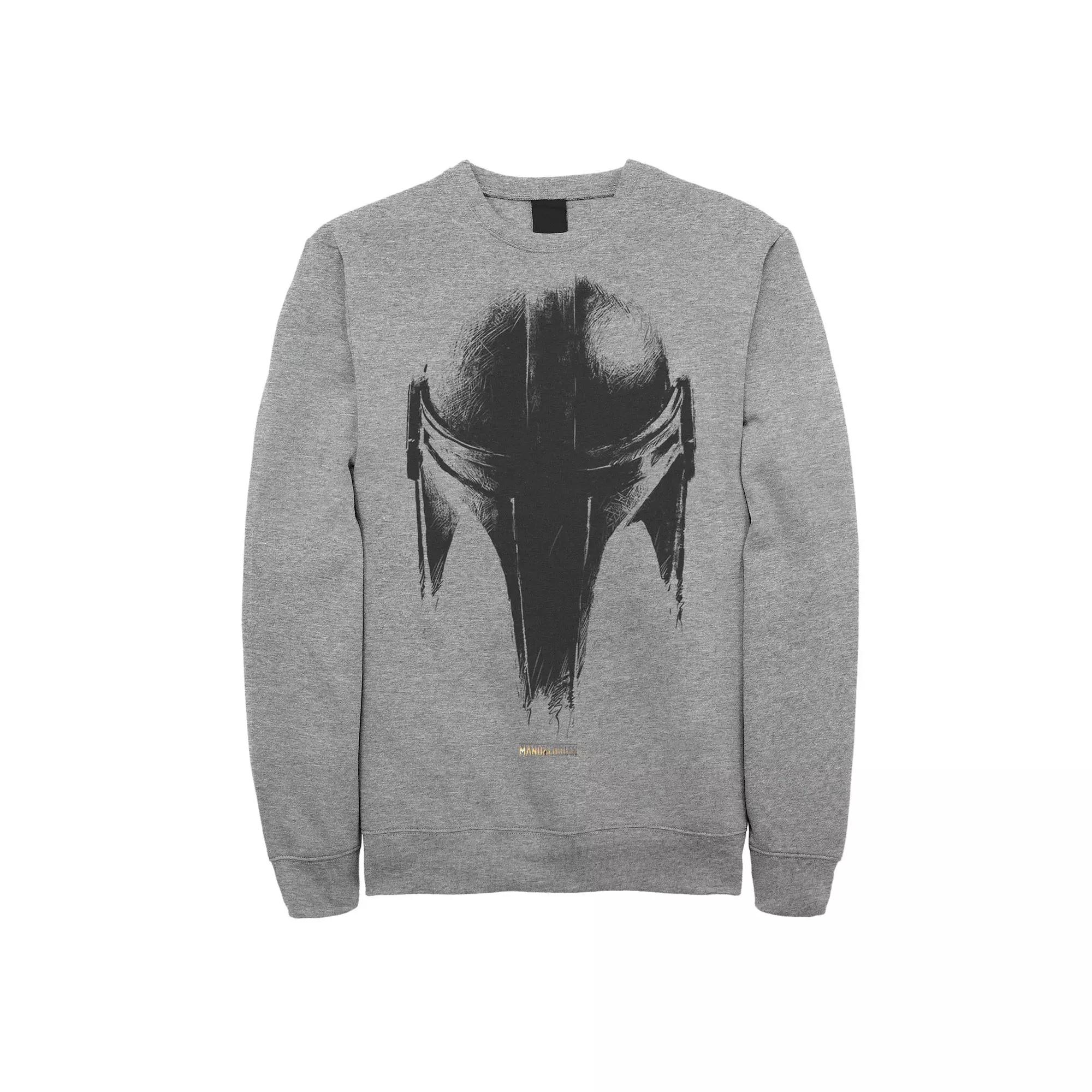 Men's Star Wars The Mandalorian Metallic Helmet Sweatshirt,  Product Image