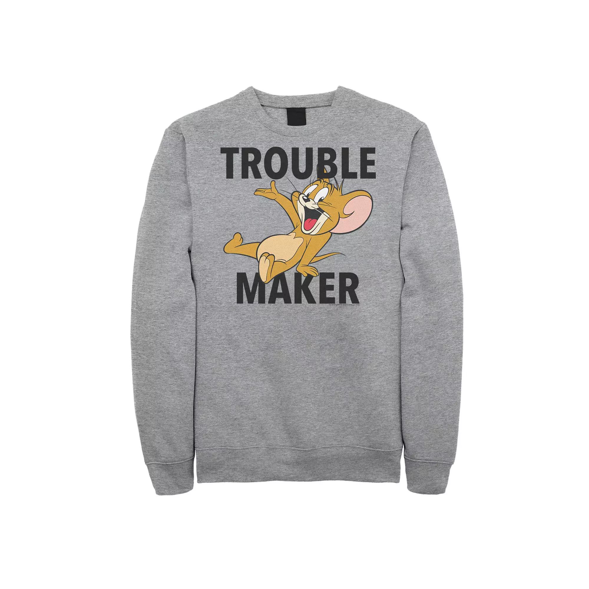 Big & Tall Tom and Jerry Troublemaker Portrait Graphic Fleece, Men's,  Product Image