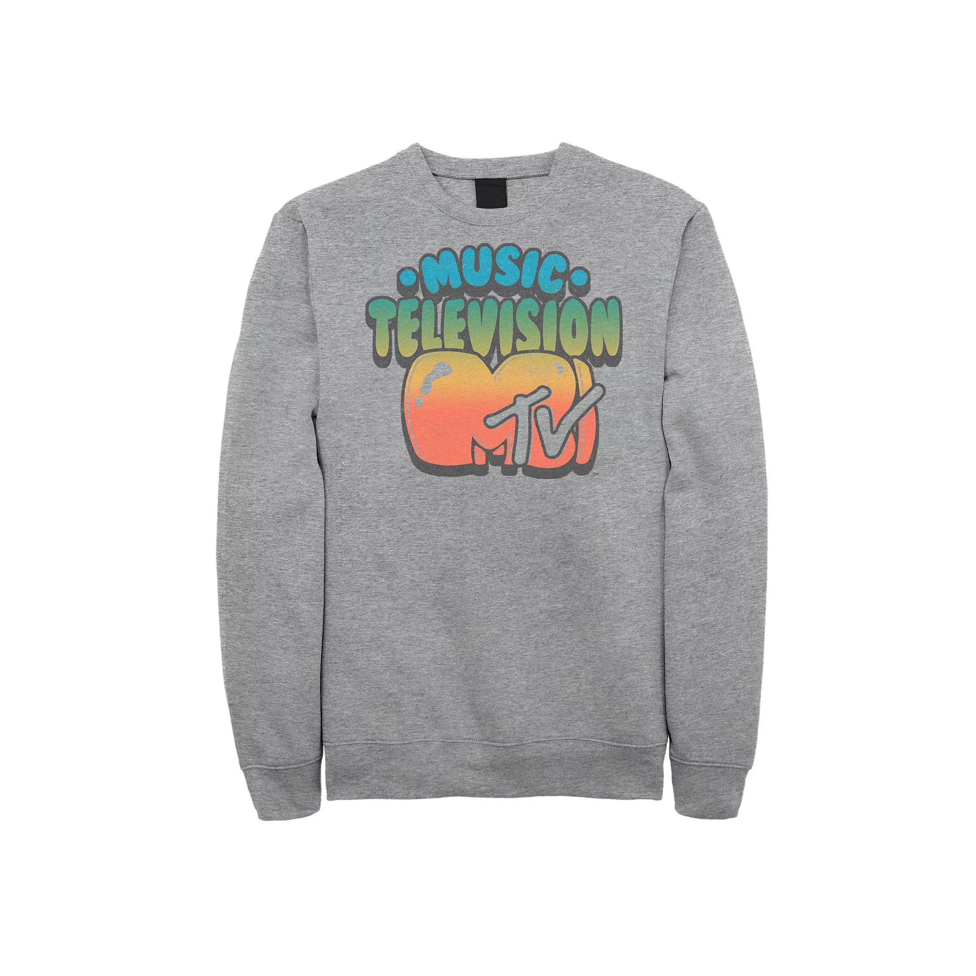 Big & Tall MTV Logo Bubble Balloon Font Style Sweatshirt, Men's,  Product Image