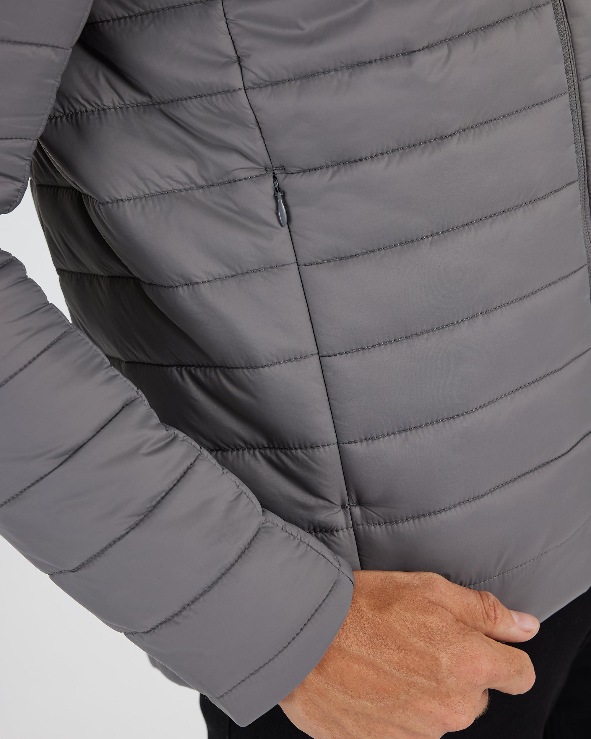 Gunmetal Hooded Puffer Jacket Product Image
