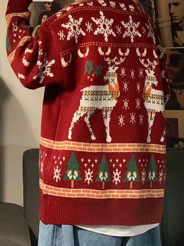 Christmas Deer Crew Neck Sweater Product Image