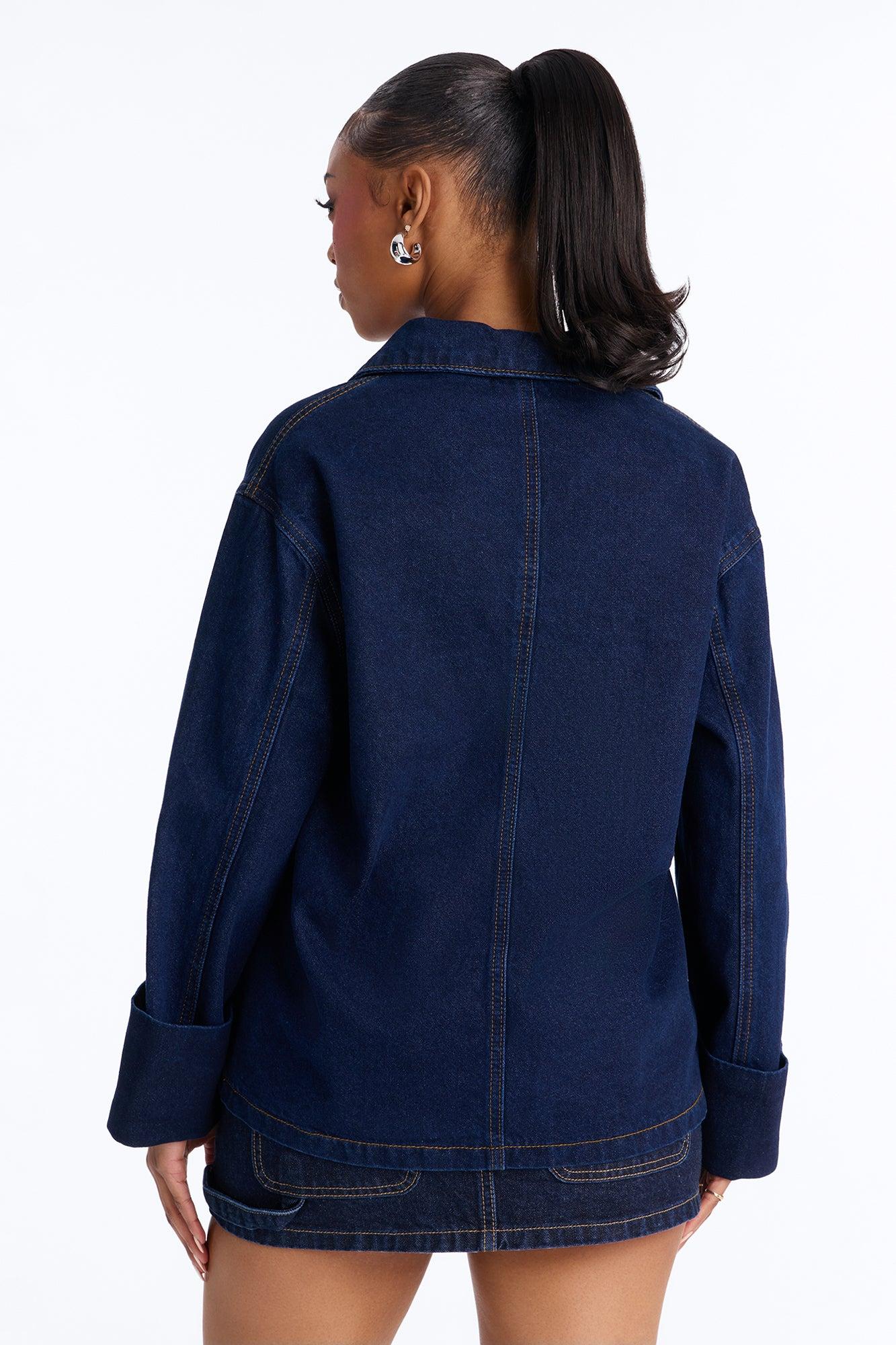 Misty Oversized Denim Top - Dark Wash Female Product Image