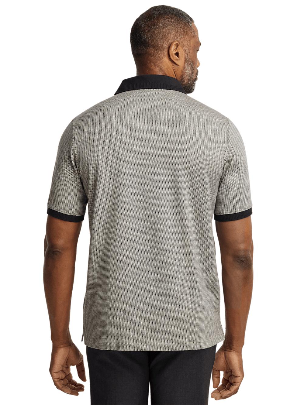 Cotton Three Button Polo - Tan Multi Product Image