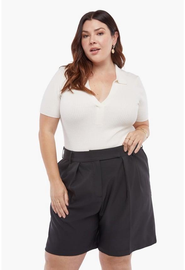 JustFab Margaux Platform Loafer Pump Womens Black/ White Size 8.5 Product Image