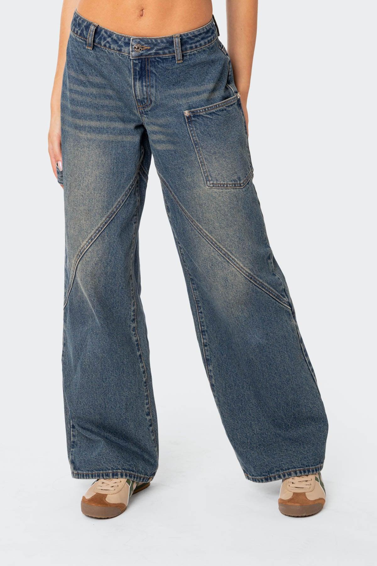 Serena Low Rise Baggy Carpenter Jeans Product Image