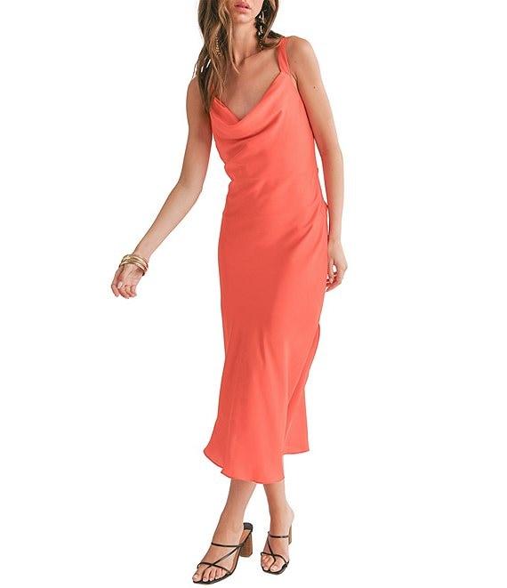 Sage The Label Cowl Neck Sleeveless Midi Dress Product Image