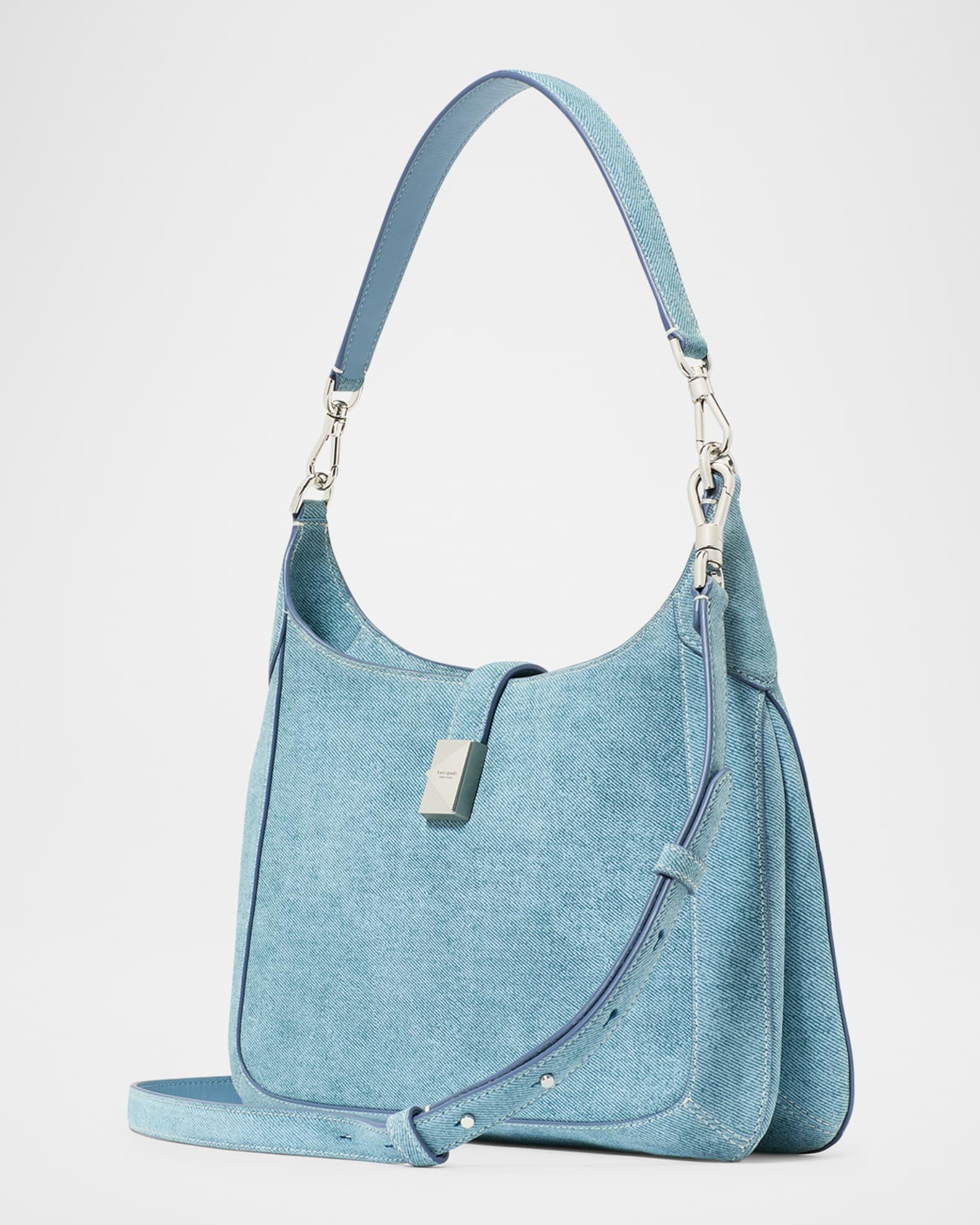 deco denim suede hobo bag Product Image