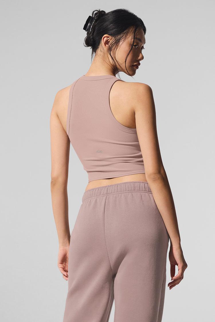 Goddess Ribbed Go-To Tank - Taupe Product Image