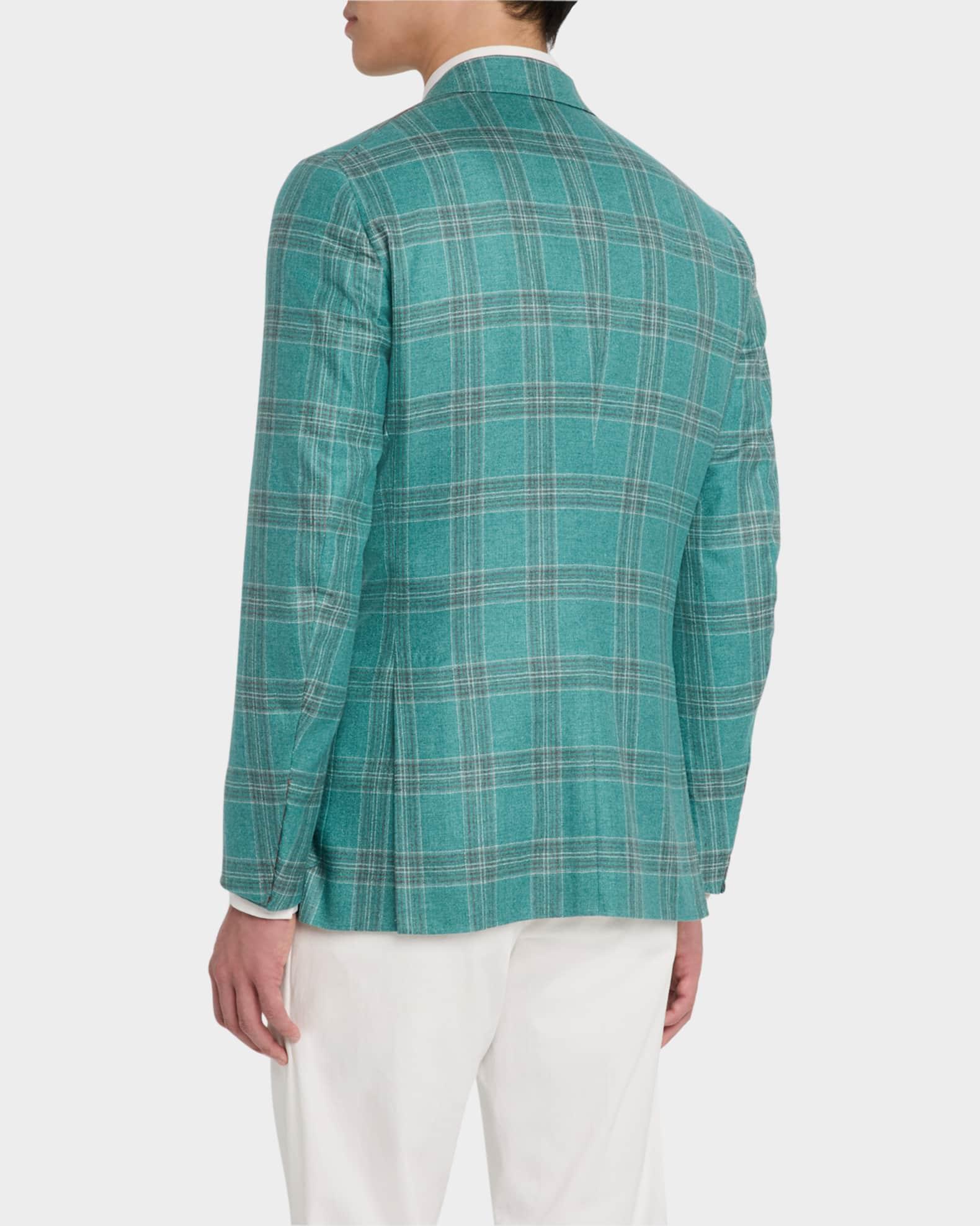 Men's Silk-Cashmere Plaid Sport Coat Product Image