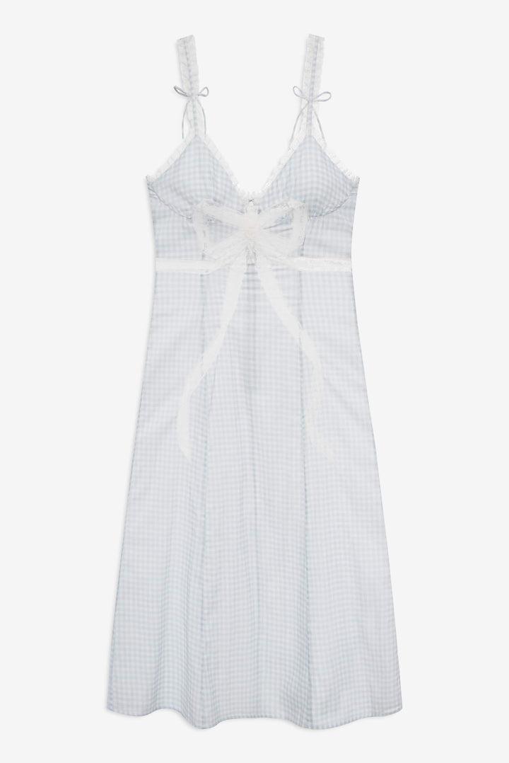 Bluebell Gingham Midi Dress — Blue Product Image