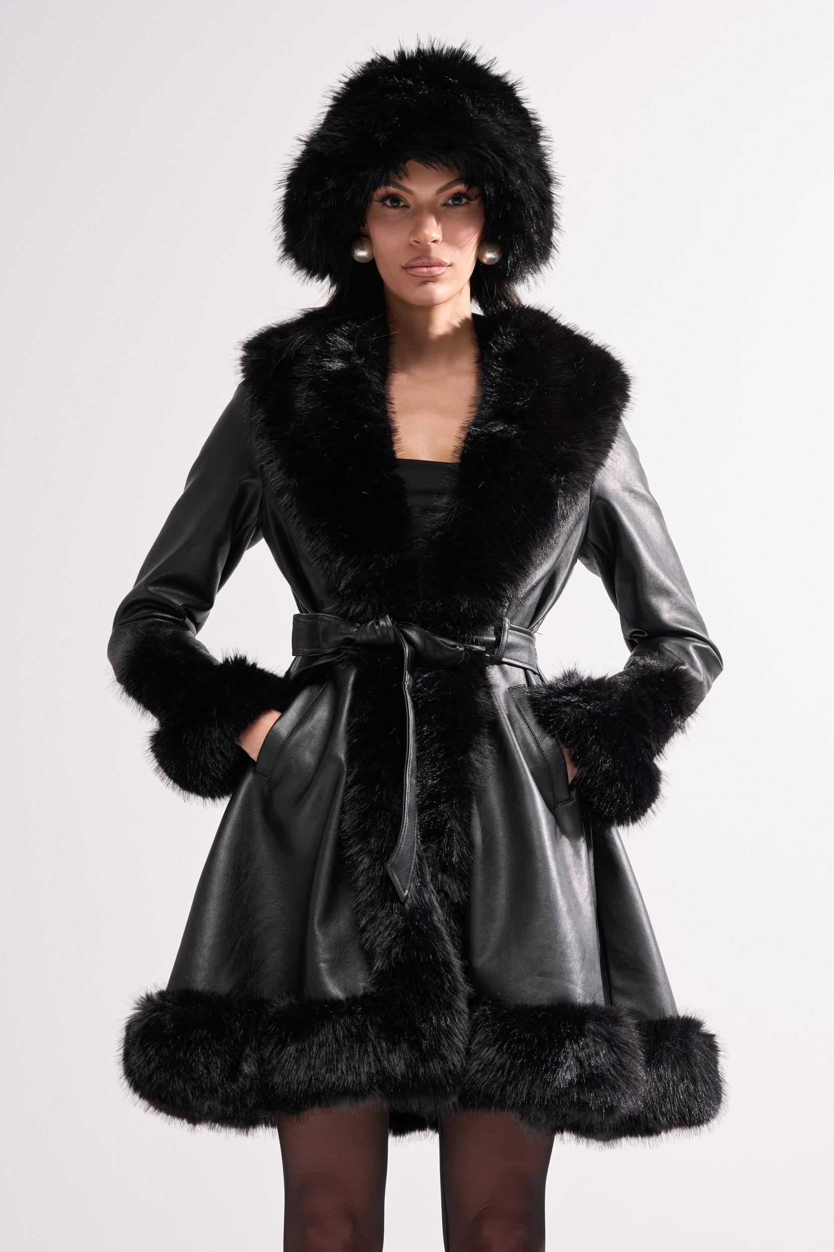 ADRIENNE FUR TRIM COAT Product Image