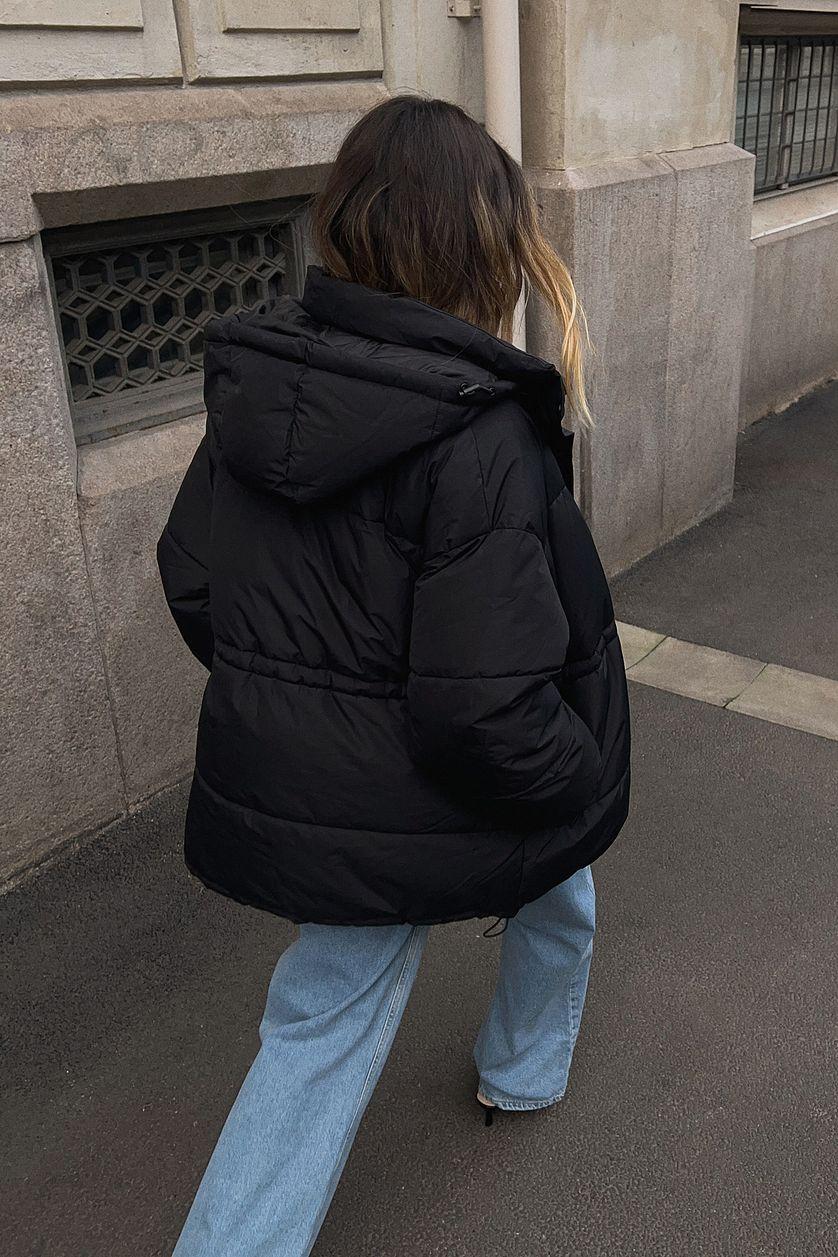 Waist Drawstring Padded Jacket Product Image