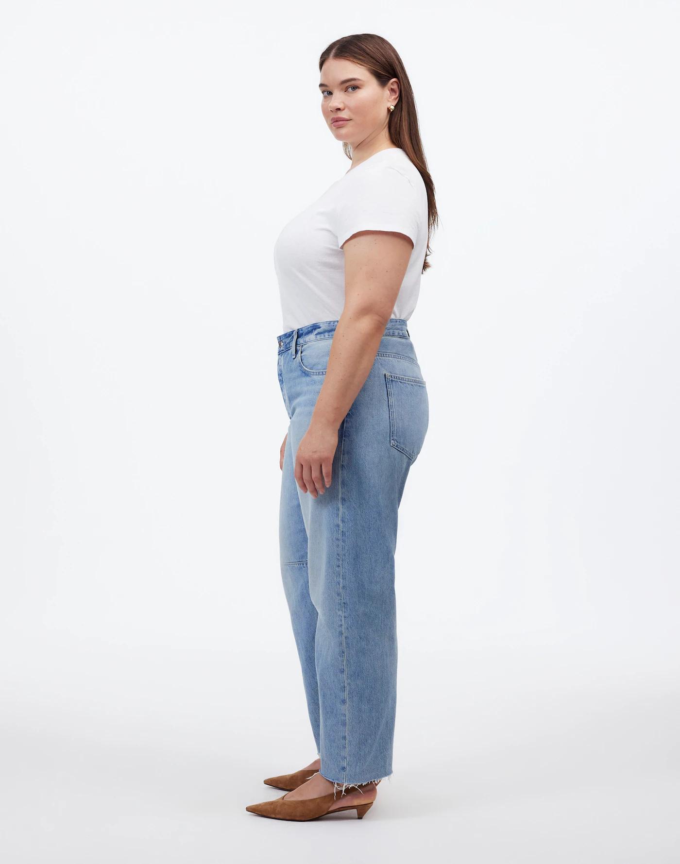 The Plus Darted Barrel-Leg Jean in Edmonson Wash Product Image
