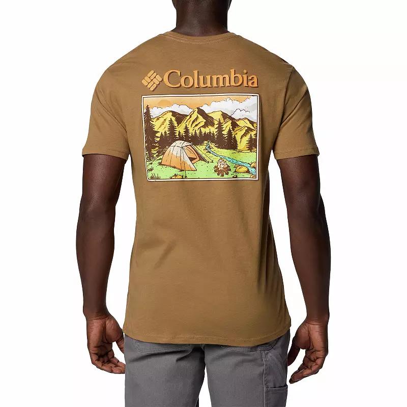Men's Columbia Outdoor Gear Short Sleeve Graphic Tee, Size: Medium, Delta Product Image