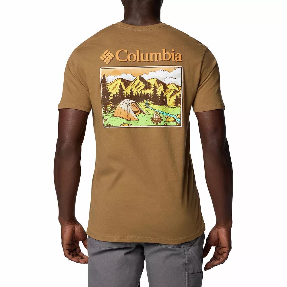 Men's Columbia Outdoor Gear Short Sleeve Graphic Tee, Size: Medium, Delta Product Image