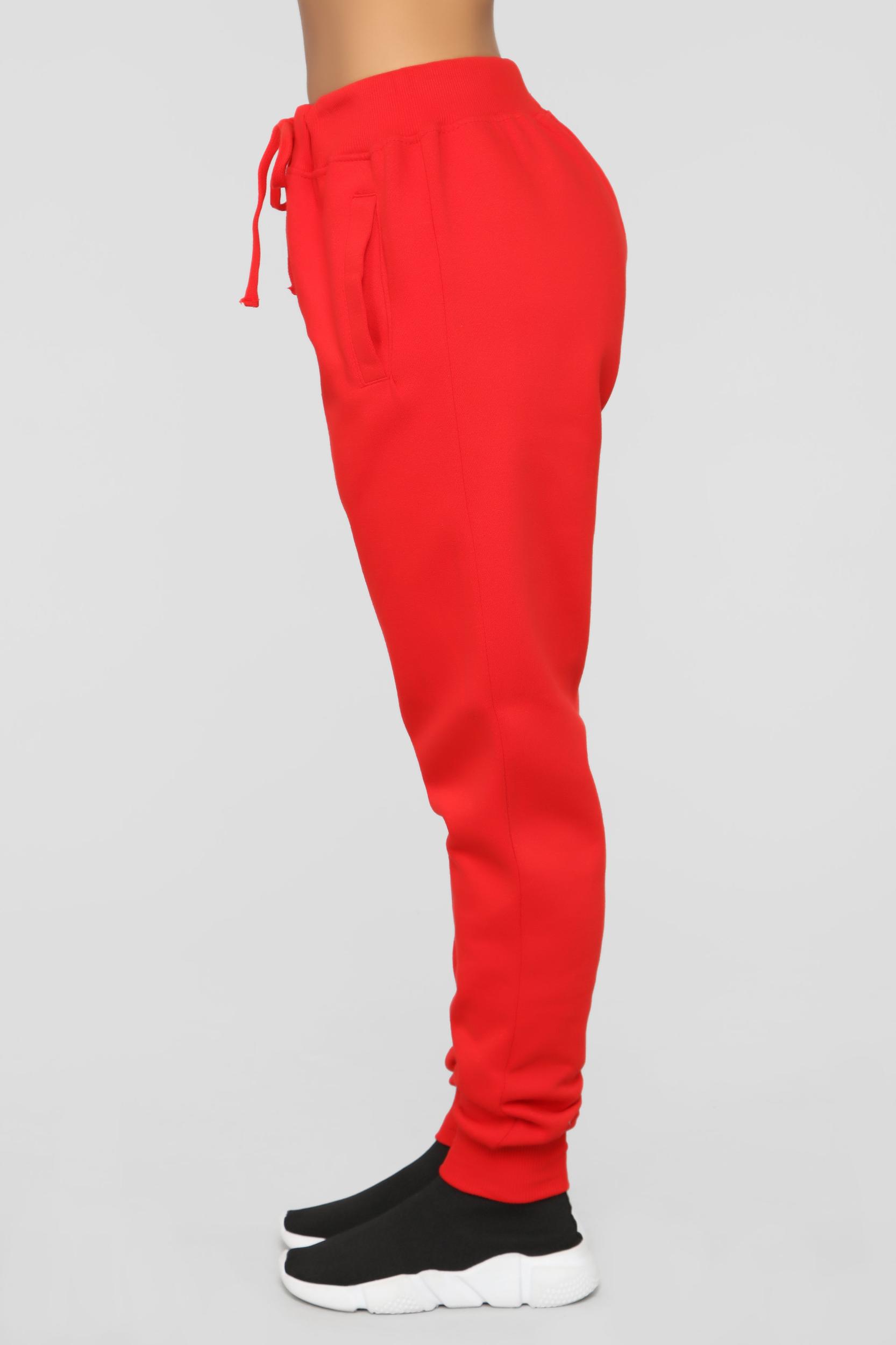 Stole Your Boyfriend's Oversized Jogger - Red Product Image