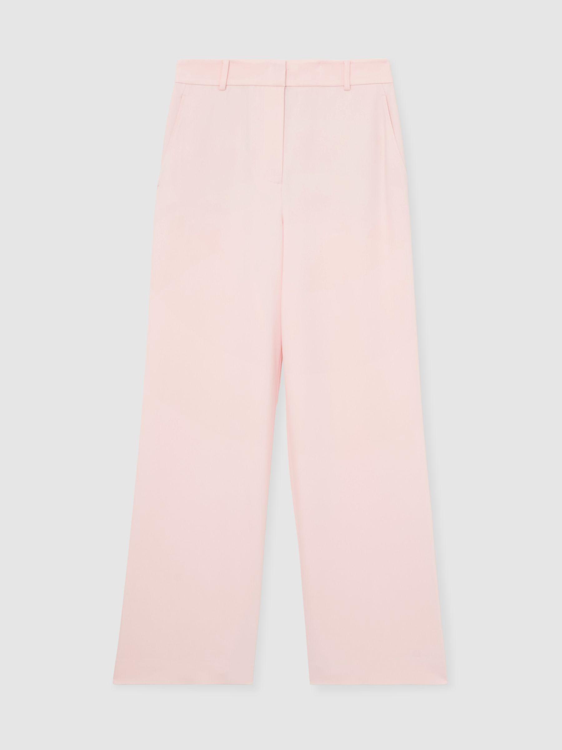 Tipped Wide-Leg Belted Jumpsuit in Pink Product Image