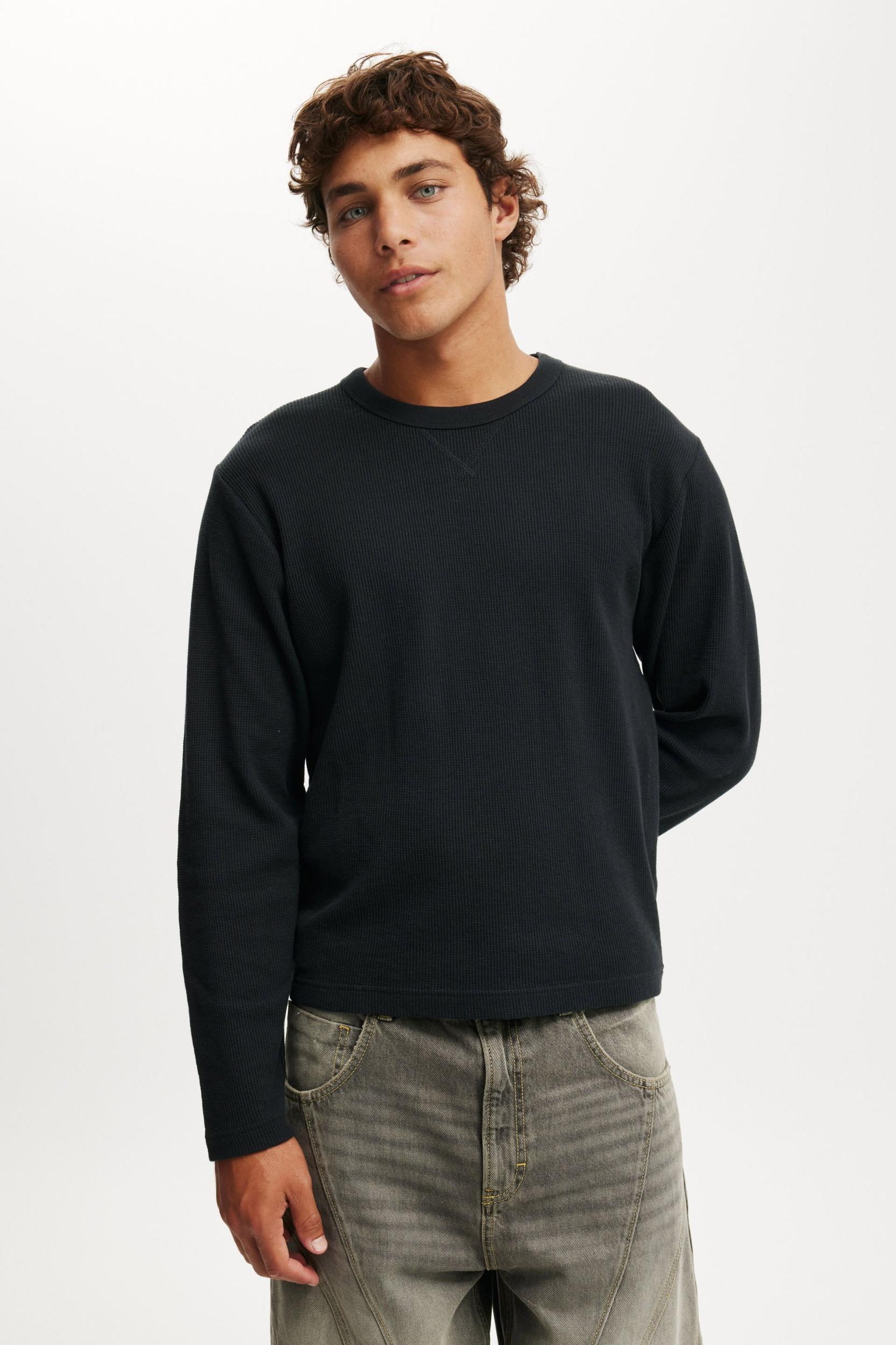 Cotton On Men - Cropped Fit Textured Long Sleeve Product Image