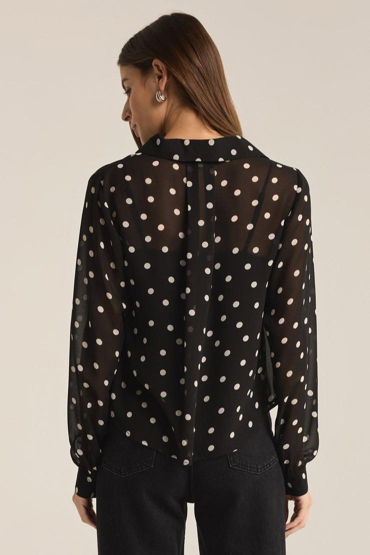 Vivienne Polka Dot Crepe Top Product Image