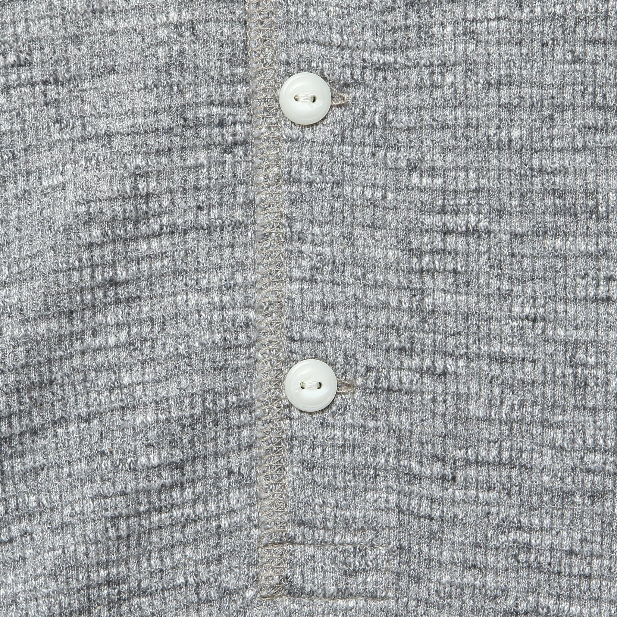 Waffle Knit Henley - Grey Product Image