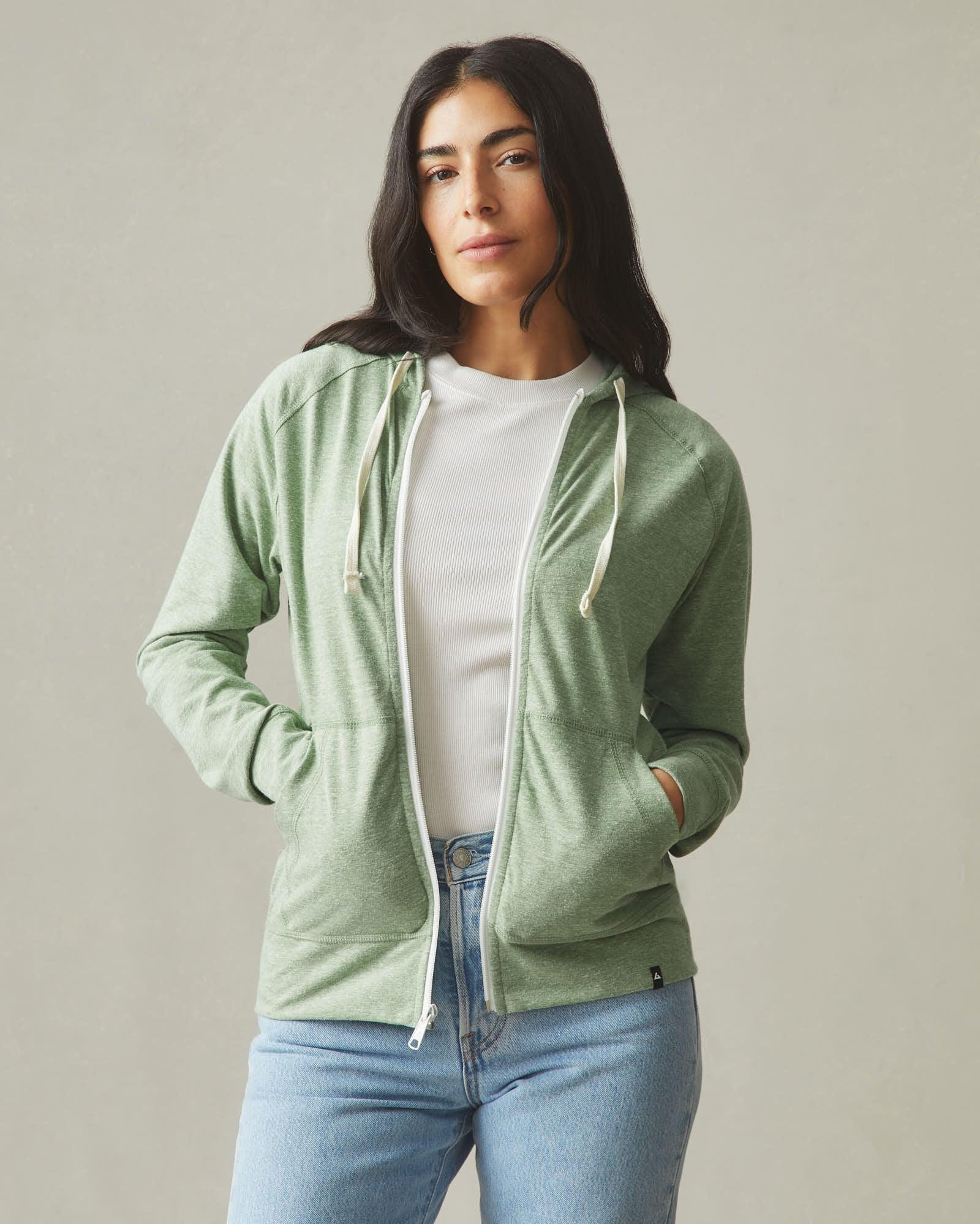 Women's Lightweight Full Zip - Dill Heather Product Image